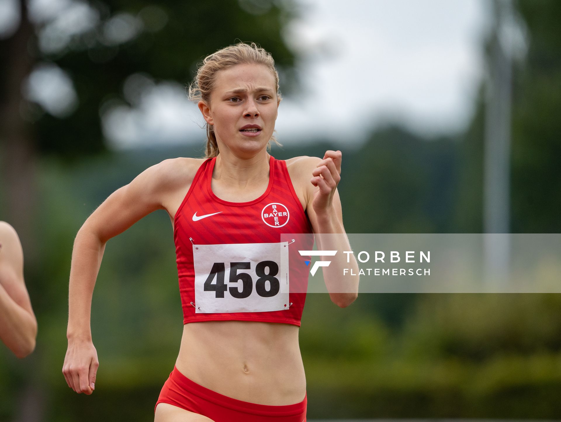 Clara Braun (TSV Bayer 04 Leverkusen) ueber 800m am 22.07.2020 waehrend dem Meller Laeufermeeting