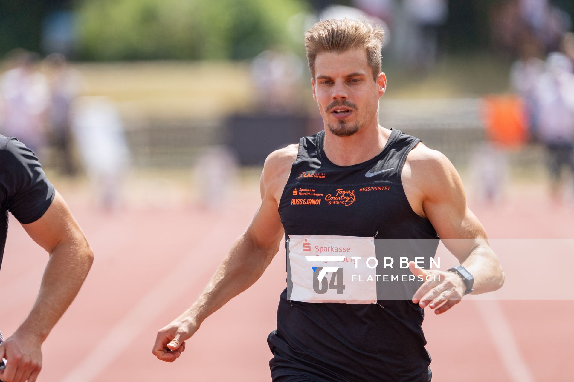 Julian Reus (LAC Erfurt) im 100m Finale am 26.07.2020 waehrend der Sparkassen Gala in Regensburg