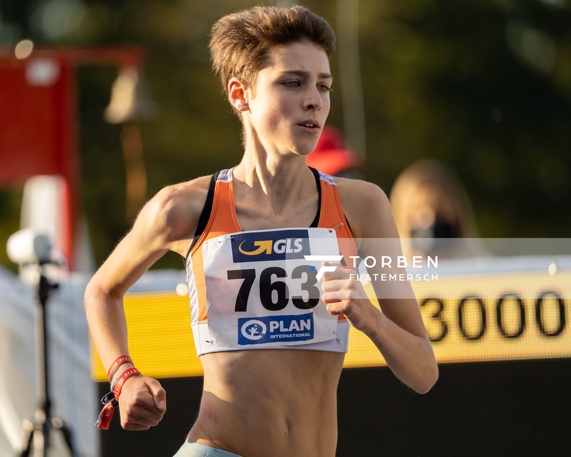 Jasmina Nanette Stahl (Hannover Athletics) am 04.09.2020 waehrend den deutschen Leichtathletik-Jugendmeisterschaften im Frankenstadion in Heilbronn (Tag1)