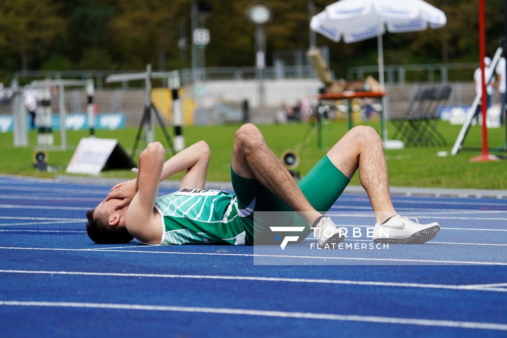 Tobias Morawietz (VfL Wolfsburg) am 06.09.2020 waehrend den deutschen Leichtathletik-Jugendmeisterschaften im Frankenstadion in Heilbronn (Tag 3)