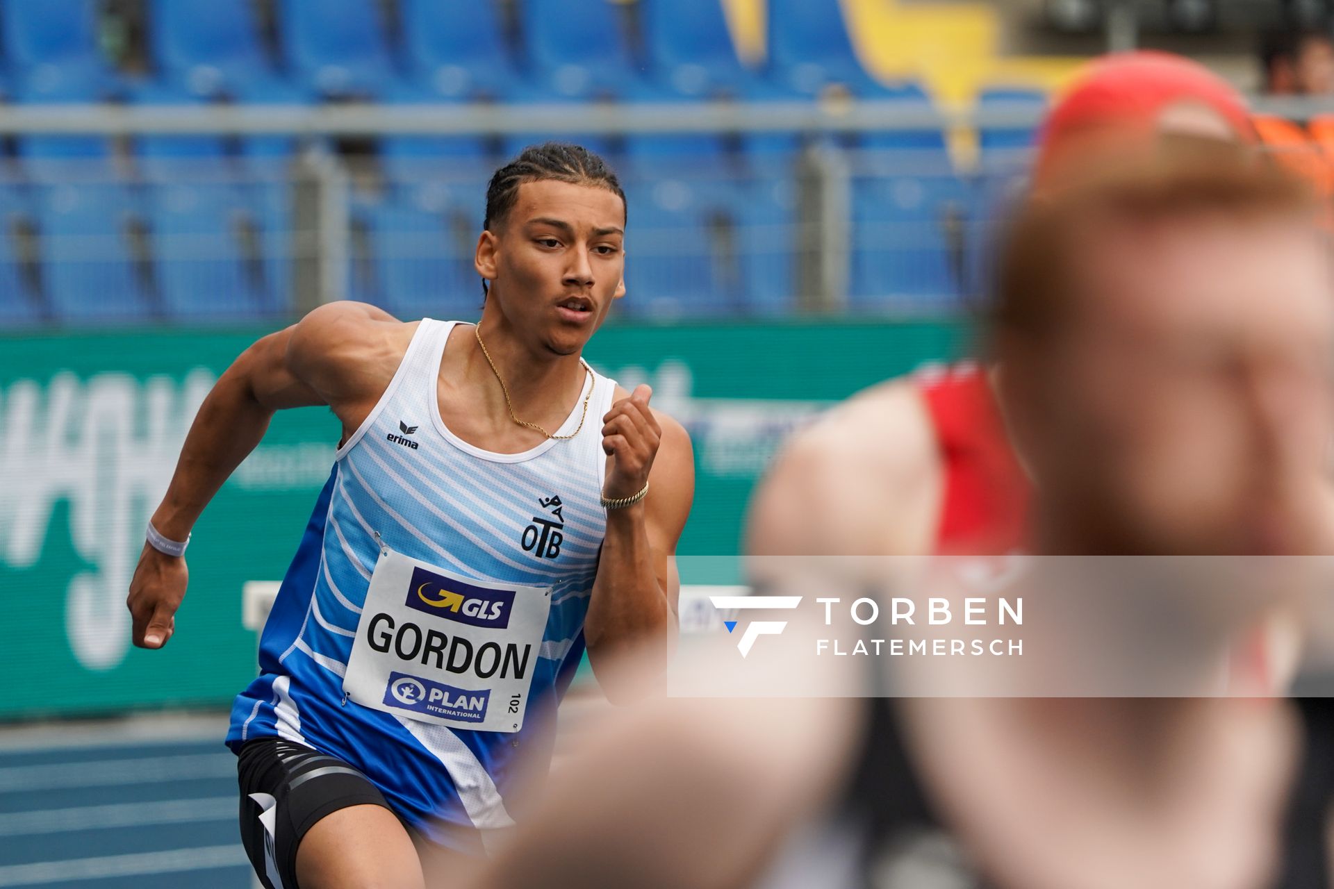 Jordan Gordon (OTB Osnabrueck) im Vorlauf ueber 400m Huerden am 05.06.2021 waehrend den deutschen Leichtathletik-Meisterschaften 2021 im Eintracht-Stadion in Braunschweig