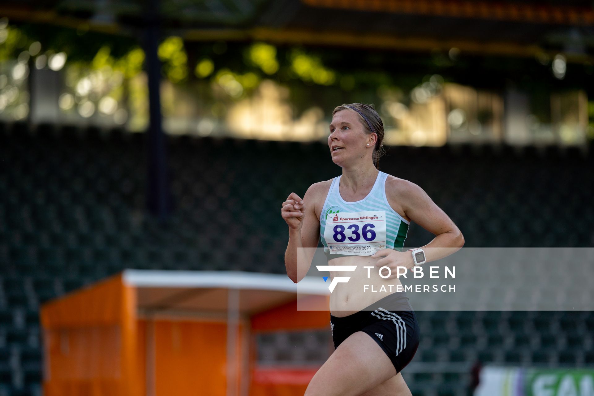 Katharina Stark (VfL Wolfsburg) ueber 5000m am 19.06.2021 waehrend den NLV + BLV Landesmeisterschaften im Jahnstadion in Göttingen