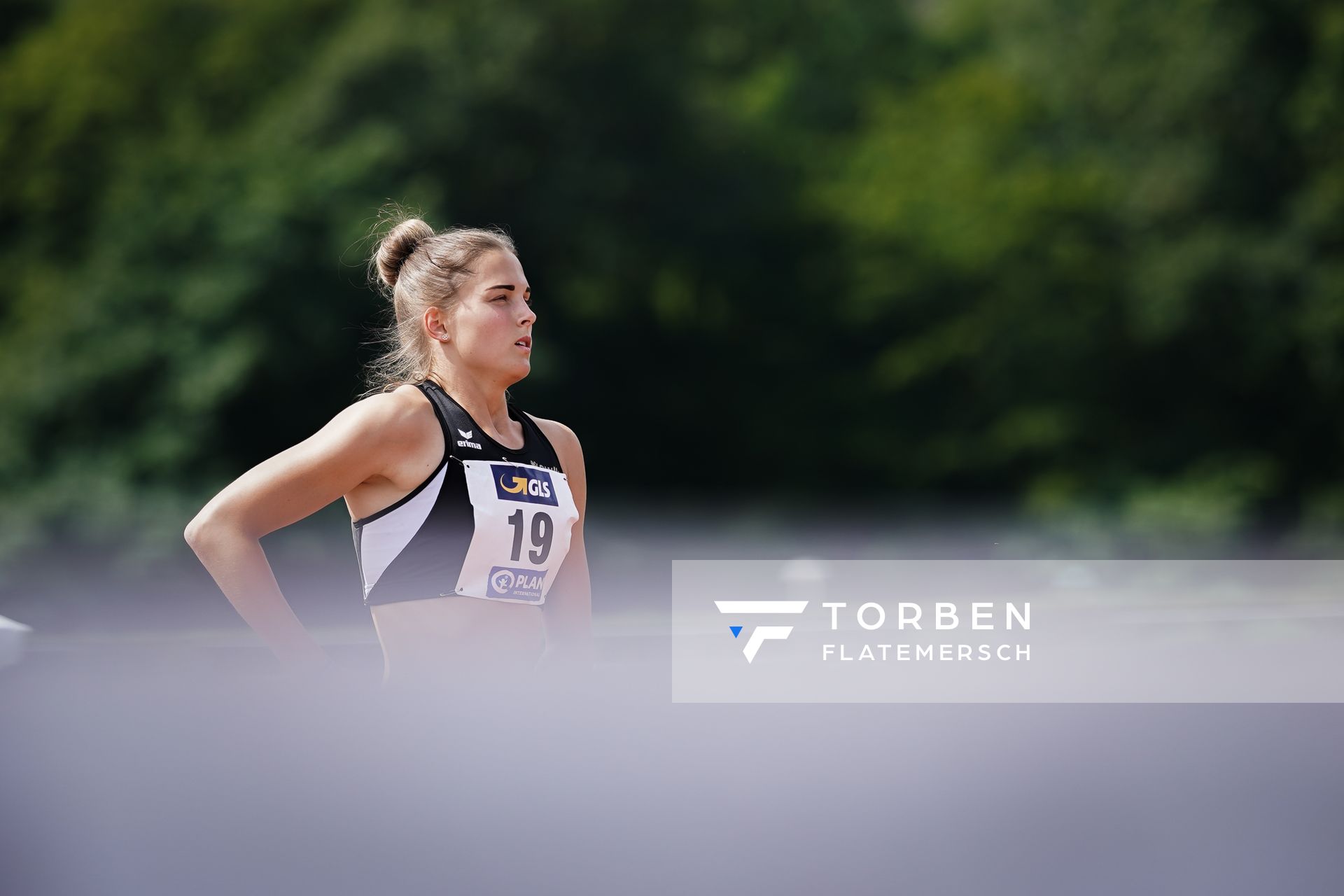 Tina Benzinger (LG Stadtwerke Muenchen) am 27.06.2021 waehrend den deutschen U23 Leichtathletik-Meisterschaften 2021 im Stadion Oberwerth in Koblenz