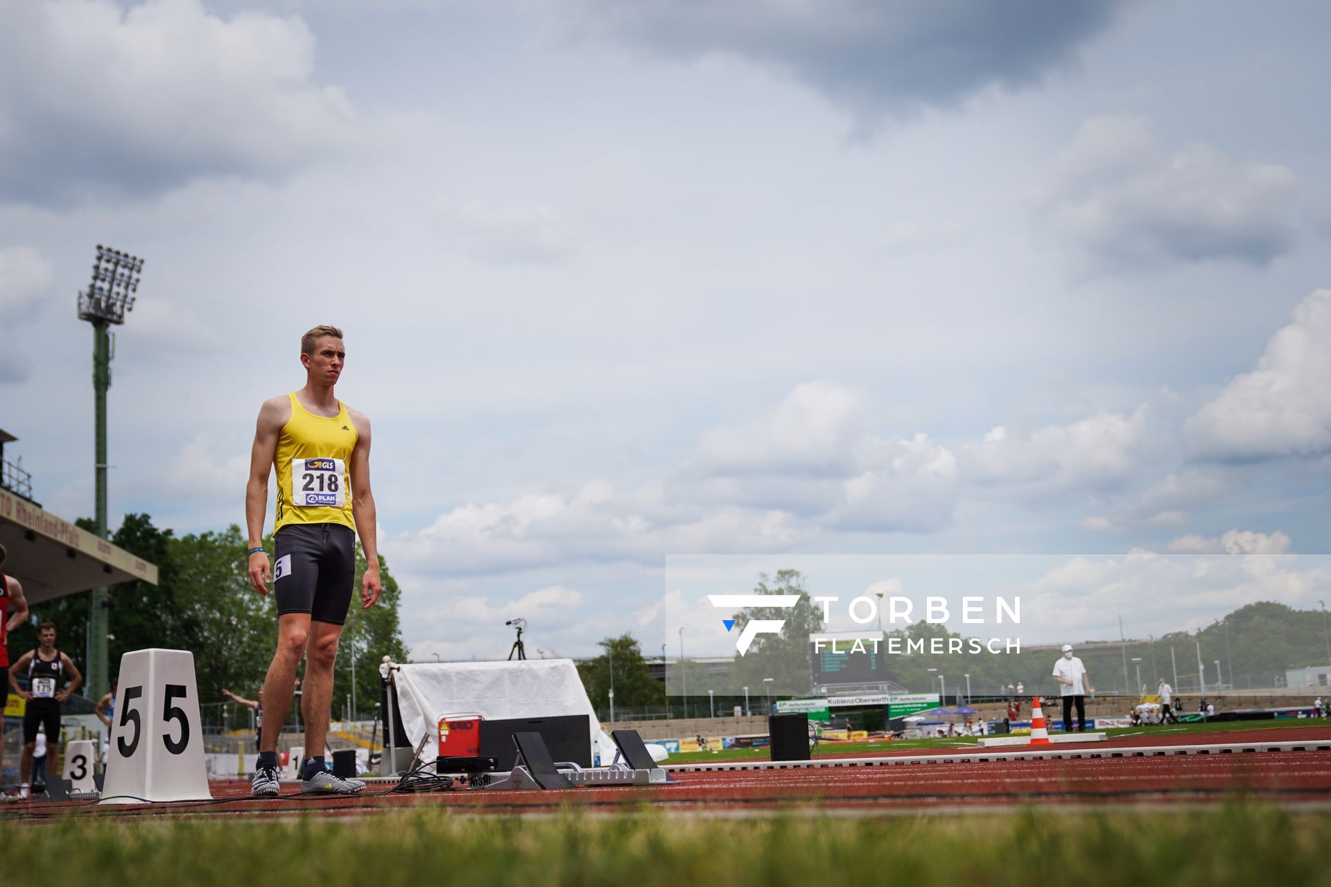 Luis Oberbeck (LG Goettingen) im 400m Finale am 27.06.2021 waehrend den deutschen U23 Leichtathletik-Meisterschaften 2021 im Stadion Oberwerth in Koblenz