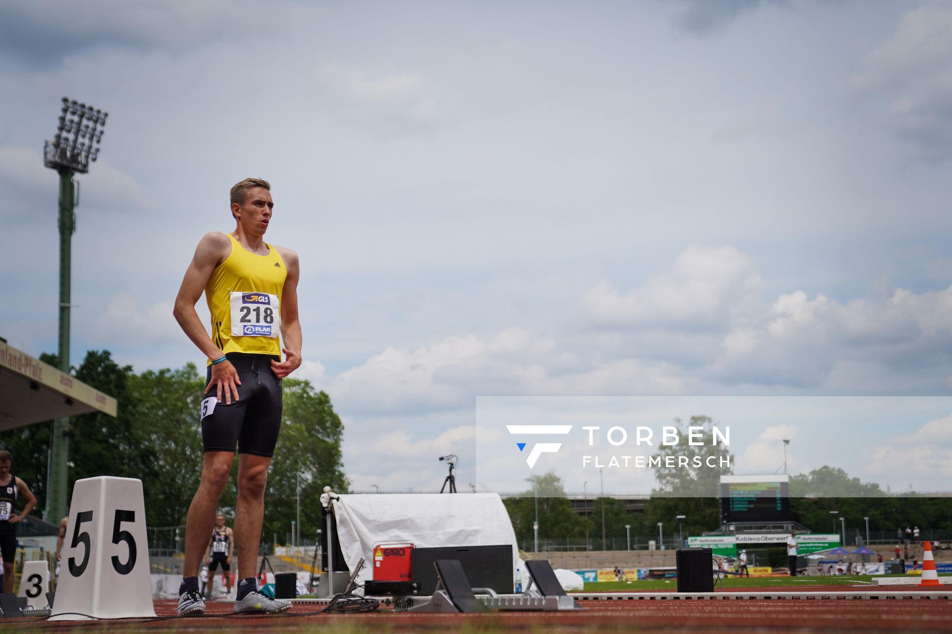 Luis Oberbeck (LG Goettingen) im 400m Finale am 27.06.2021 waehrend den deutschen U23 Leichtathletik-Meisterschaften 2021 im Stadion Oberwerth in Koblenz