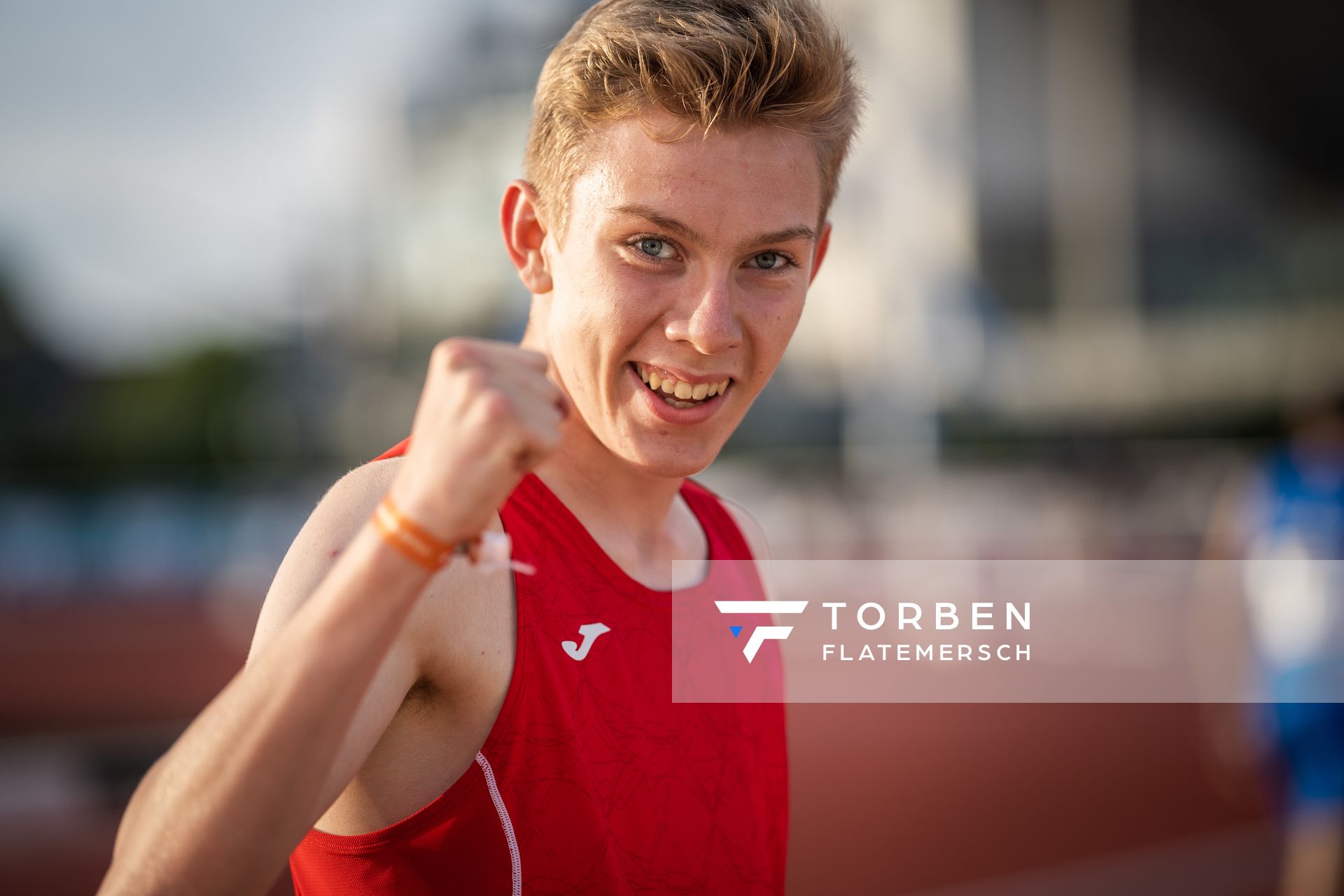 Thorben Finke (SV Sigiltra Soegel) am 31.07.2021 waehrend den deutschen Leichtathletik-Jugendmeisterschaften 2021 in Rostock (Tag 2)