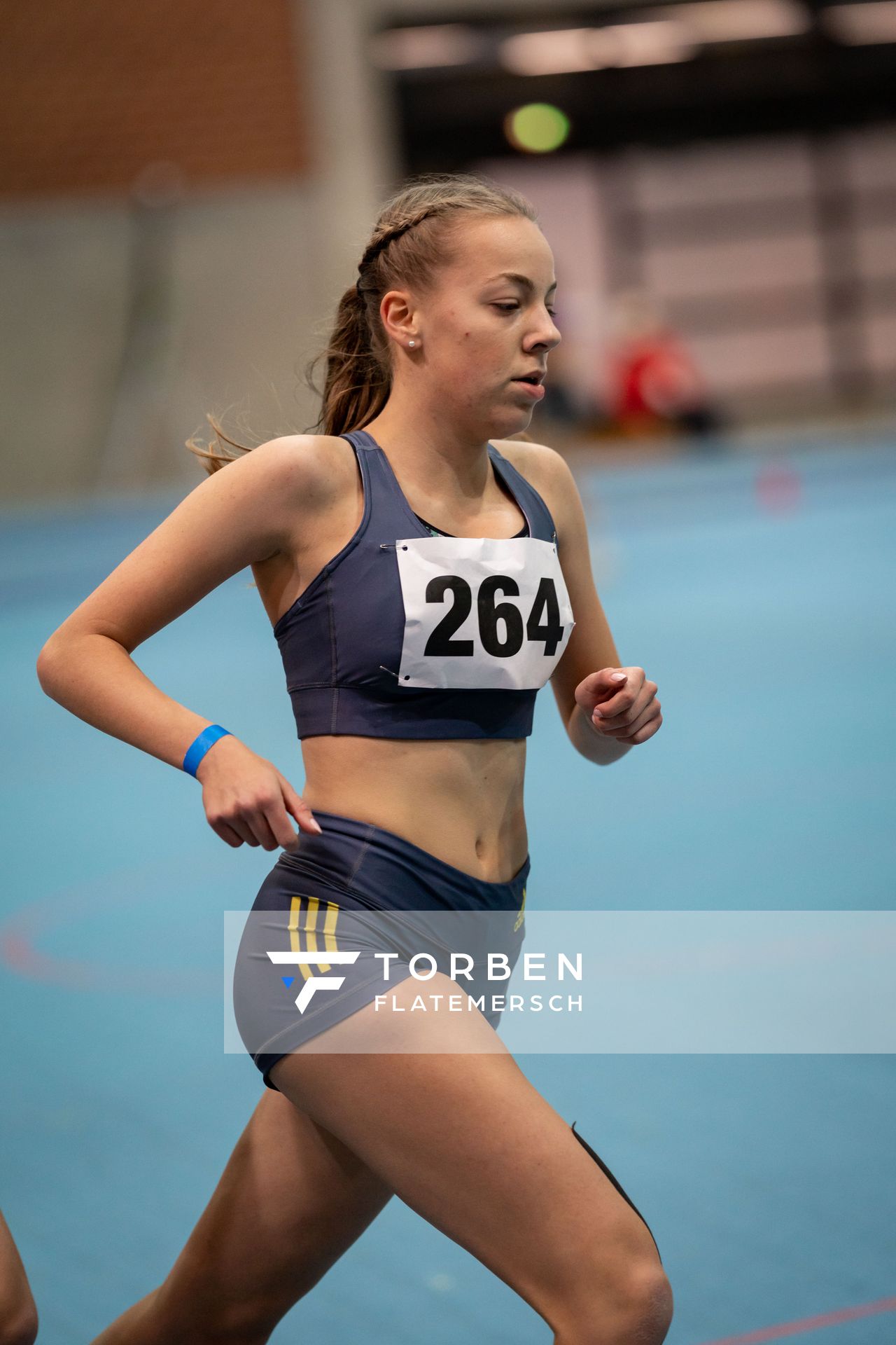 Sophie Hinrichs (VfL Loeningen); Niedersaechsische Hallenmeisterschaften am 22.01.2022 in der Leichtathletikhalle im Sportleistungszentrum Hannover