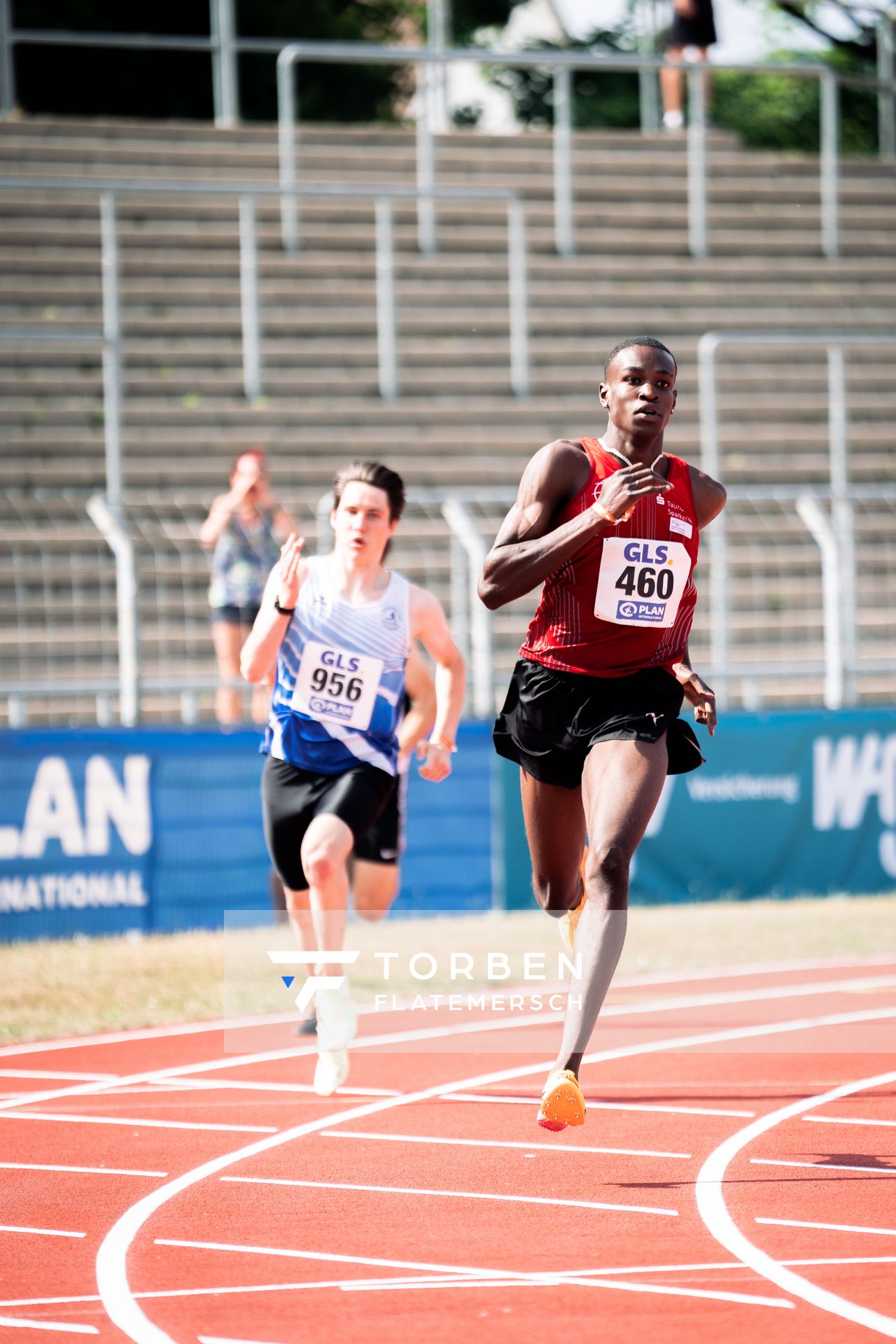 Okai Charles (Koenigsteiner LV) am 15.07.2022 waehrend den deutschen Leichtathletik-Jugendmeisterschaften 2022 in Ulm