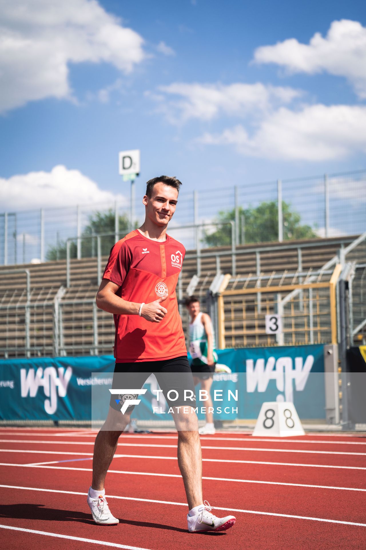 Florian Kroll (LG Osnabrueck) am 15.07.2022 waehrend den deutschen Leichtathletik-Jugendmeisterschaften 2022 in Ulm
