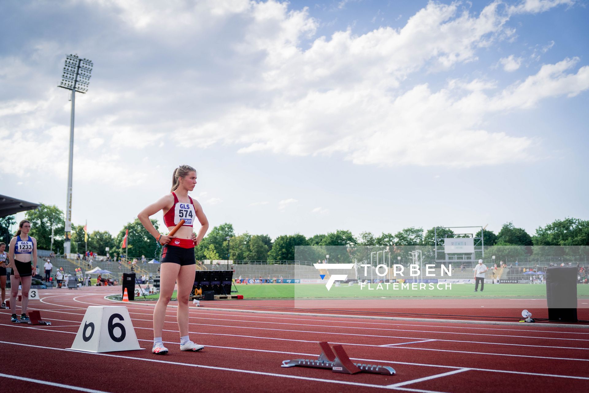 Charlotte Waldkirch (VfL Eintracht Hannover) am 15.07.2022 waehrend den deutschen Leichtathletik-Jugendmeisterschaften 2022 in Ulm