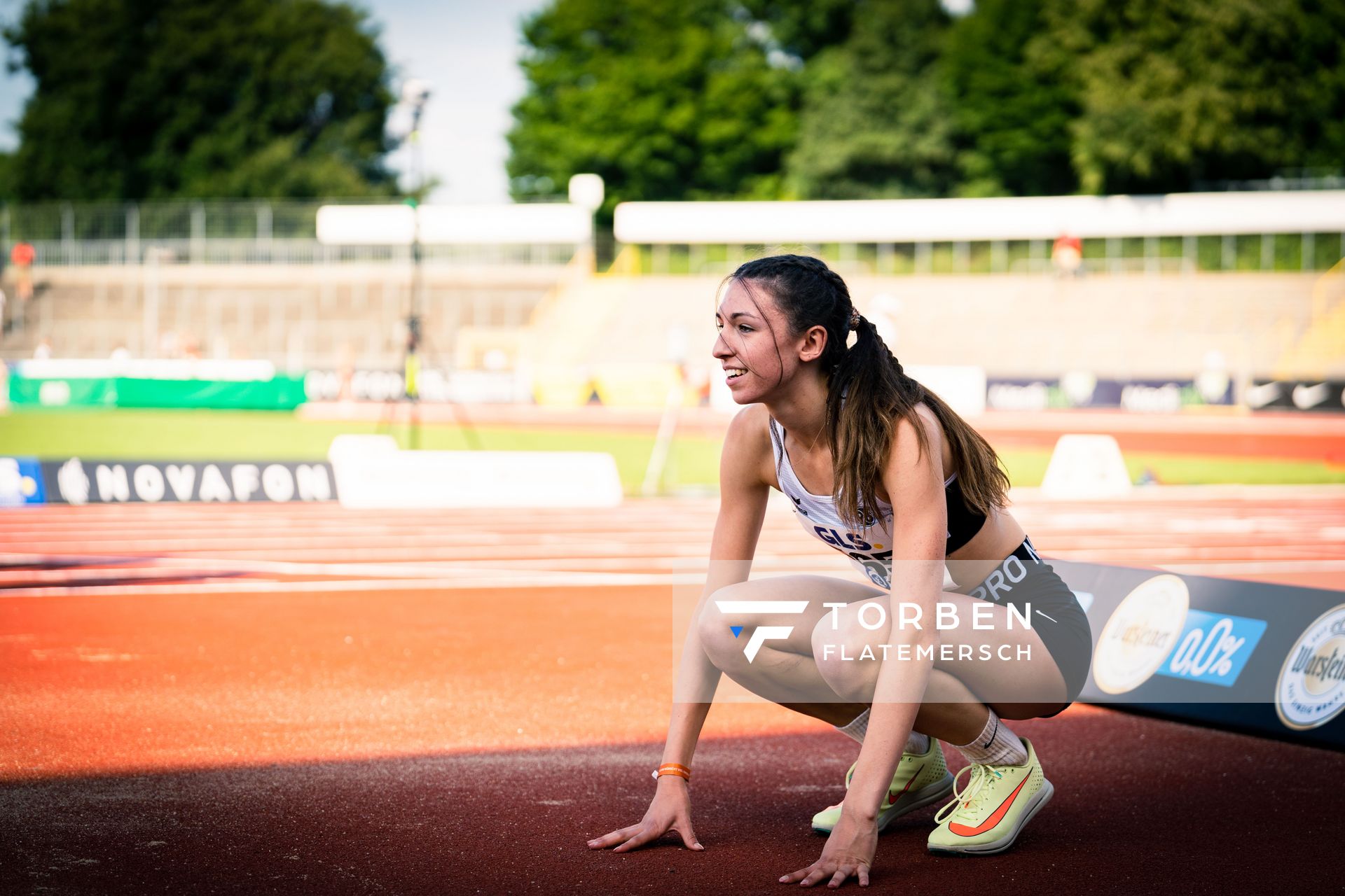 Sophia Ludwig (Hannover 96) am 15.07.2022 waehrend den deutschen Leichtathletik-Jugendmeisterschaften 2022 in Ulm