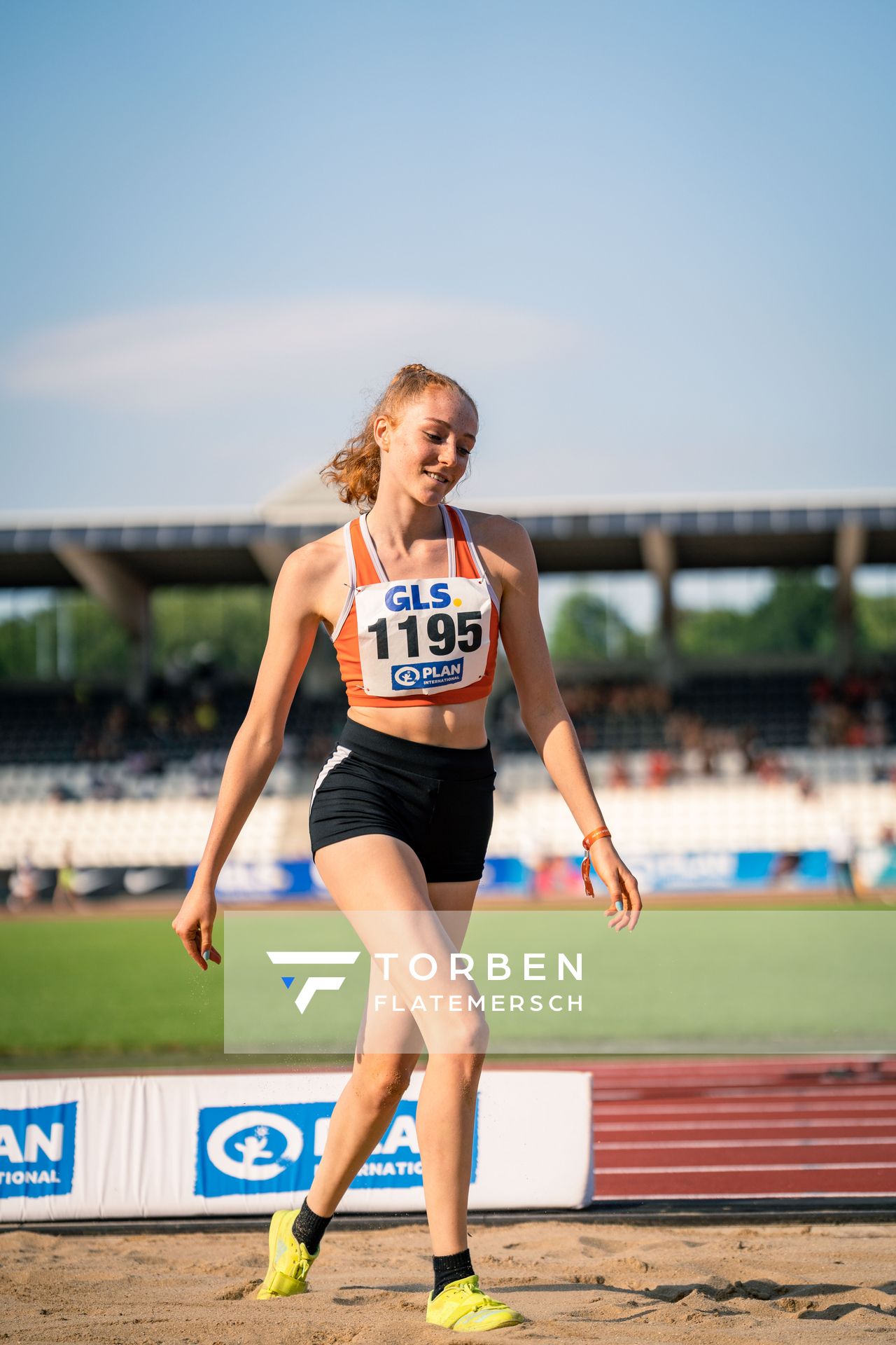 Lenia Kurrle (TSV Gomaringen) am 15.07.2022 waehrend den deutschen Leichtathletik-Jugendmeisterschaften 2022 in Ulm
