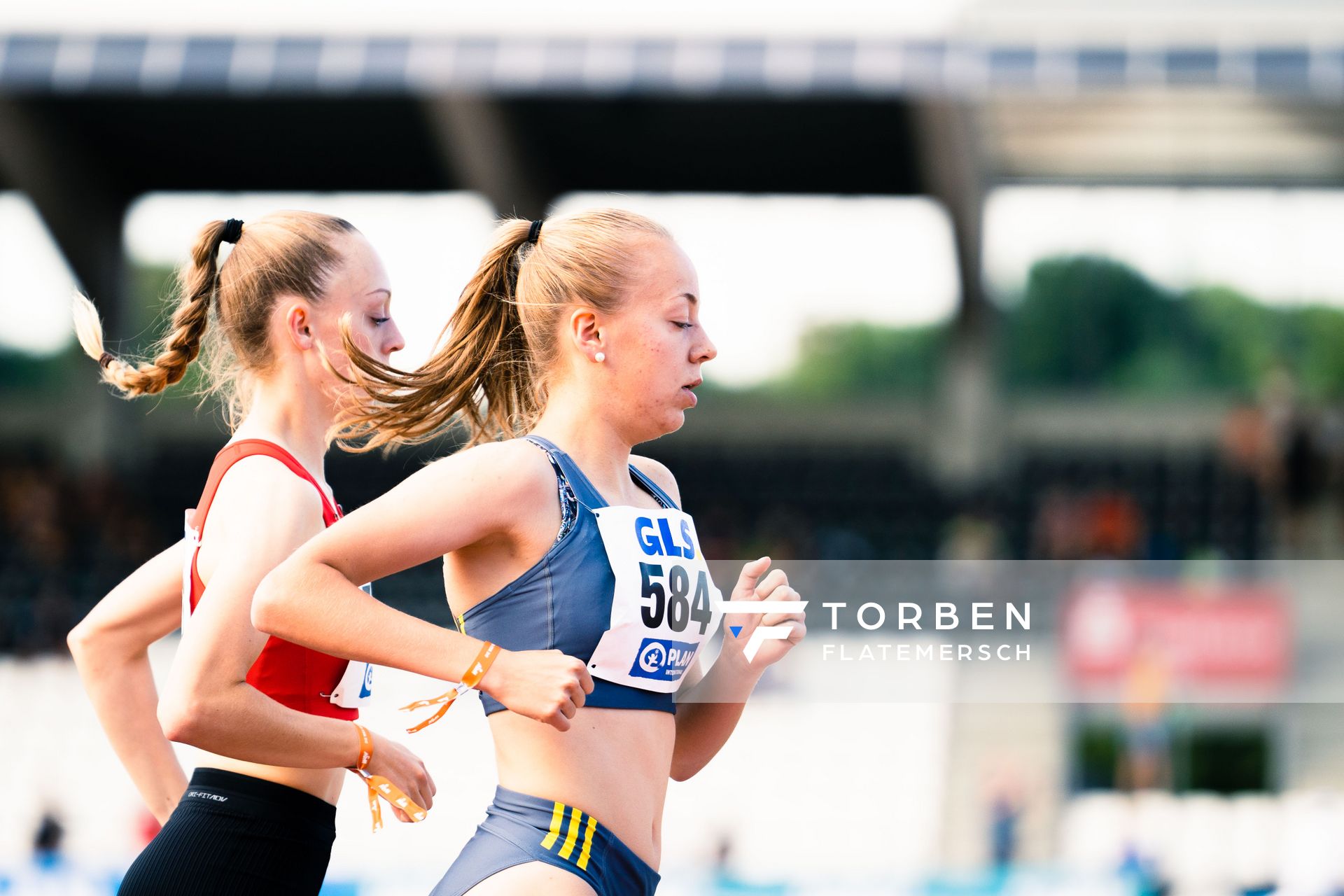 Carolin Hinrichs (VfL Loeningen) am 15.07.2022 waehrend den deutschen Leichtathletik-Jugendmeisterschaften 2022 in Ulm