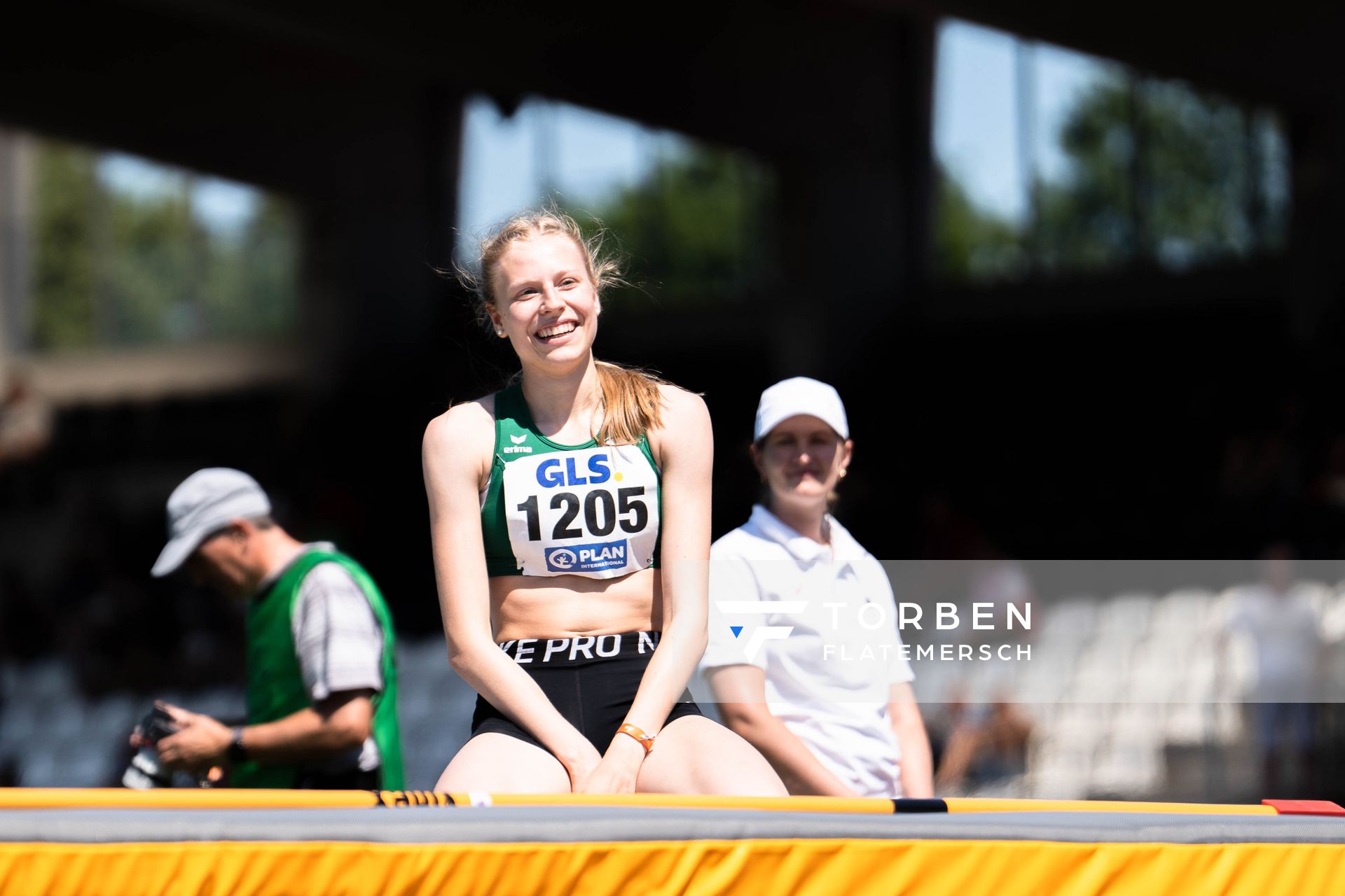 Deutsche Meisterin U18 Johanna Goering (SV Salamander Kornwestheim) in Hochsoprung am 16.07.2022 waehrend den deutschen Leichtathletik-Jugendmeisterschaften 2022 in Ulm