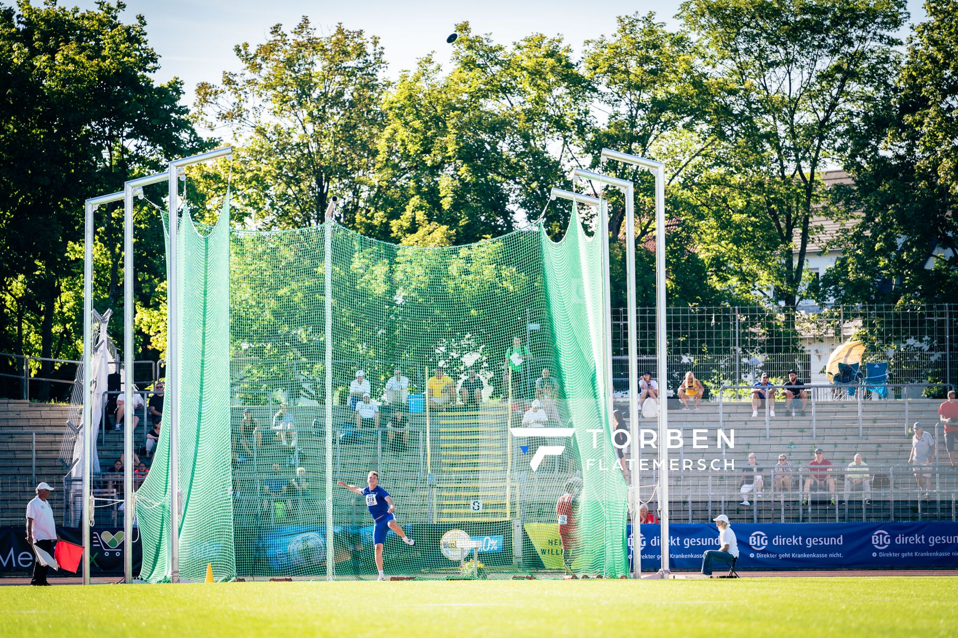 Ole Mehlberg (SC Neubrandenburg) beim Diskuswurf am 16.07.2022 waehrend den deutschen Leichtathletik-Jugendmeisterschaften 2022 in Ulm