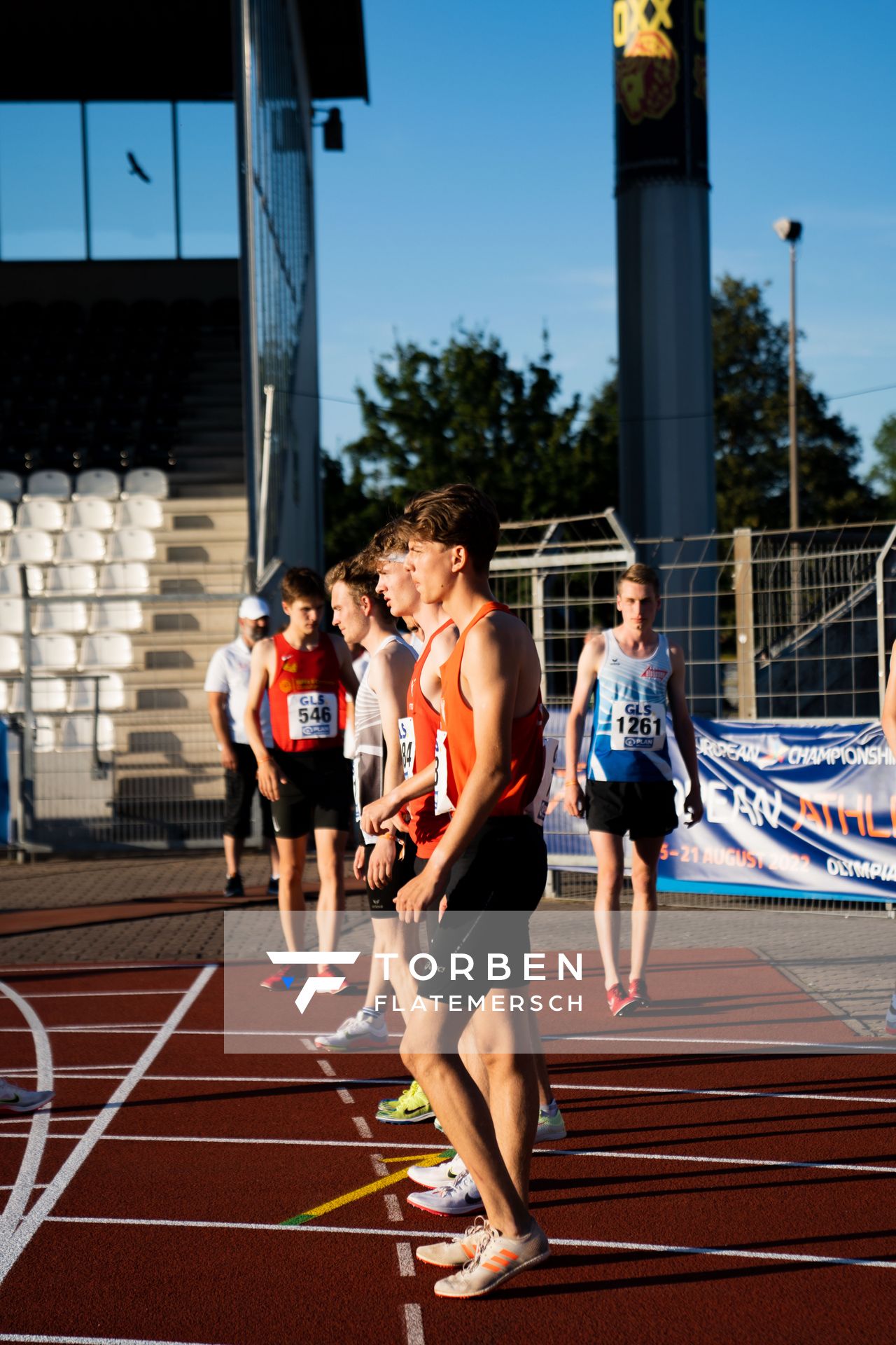 Rodion Beimler (LC Cottbus) beim 1500m Start am 16.07.2022 waehrend den deutschen Leichtathletik-Jugendmeisterschaften 2022 in Ulm