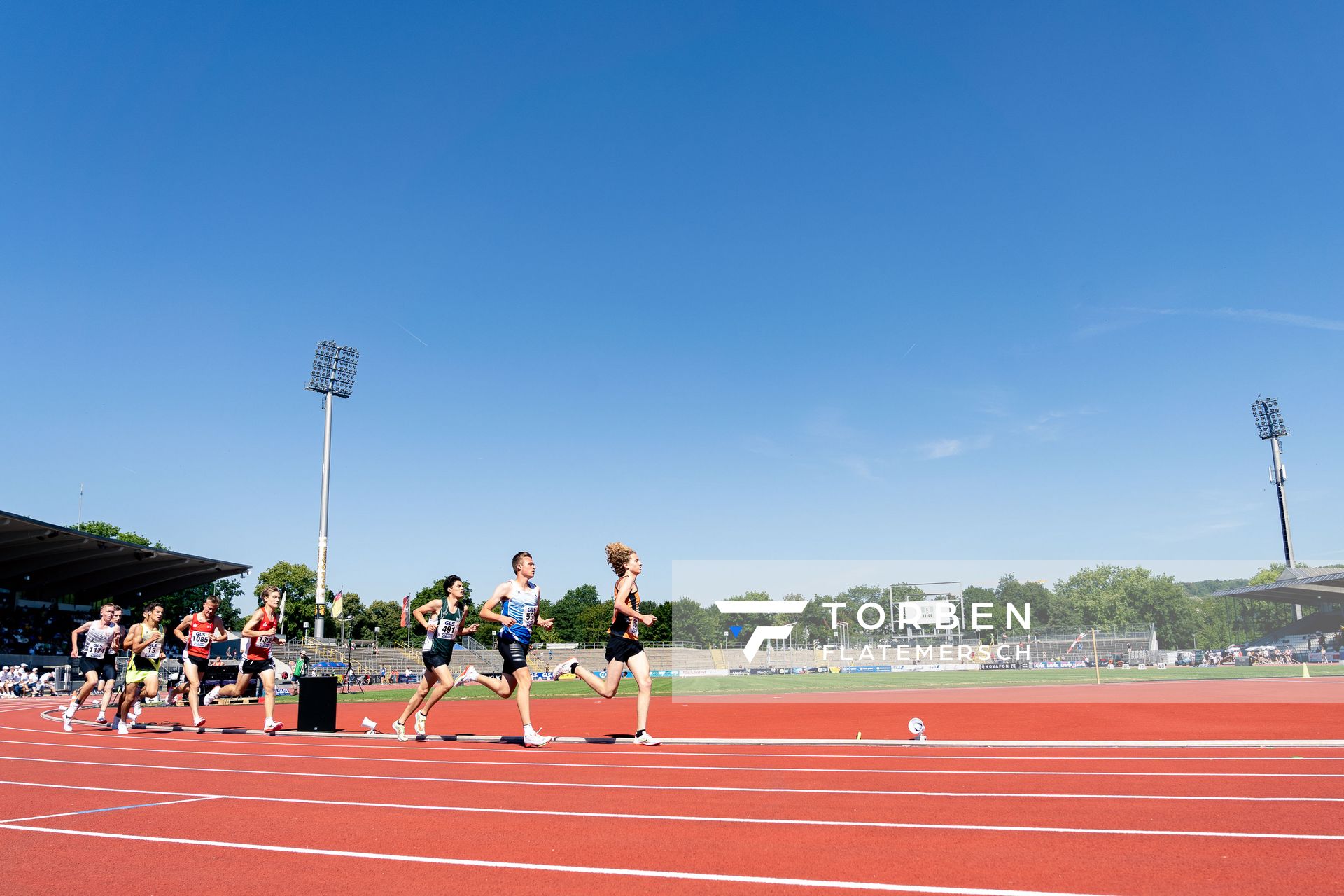Jonas Kulgemeyer (OTB Osnabrueck) ueber 3000m am 17.07.2022 waehrend den deutschen Leichtathletik-Jugendmeisterschaften 2022 in Ulm