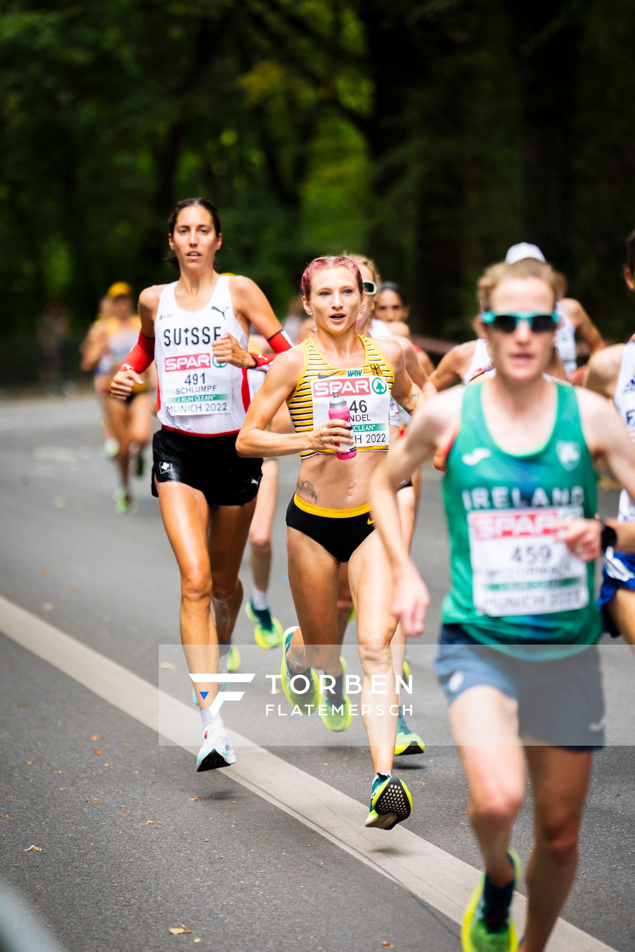Kristina Hendel (GER), Fabienne Schlumpf (SUI); Marathon am 15.08.2022 bei den Leichtathletik-Europameisterschaften in Muenchen