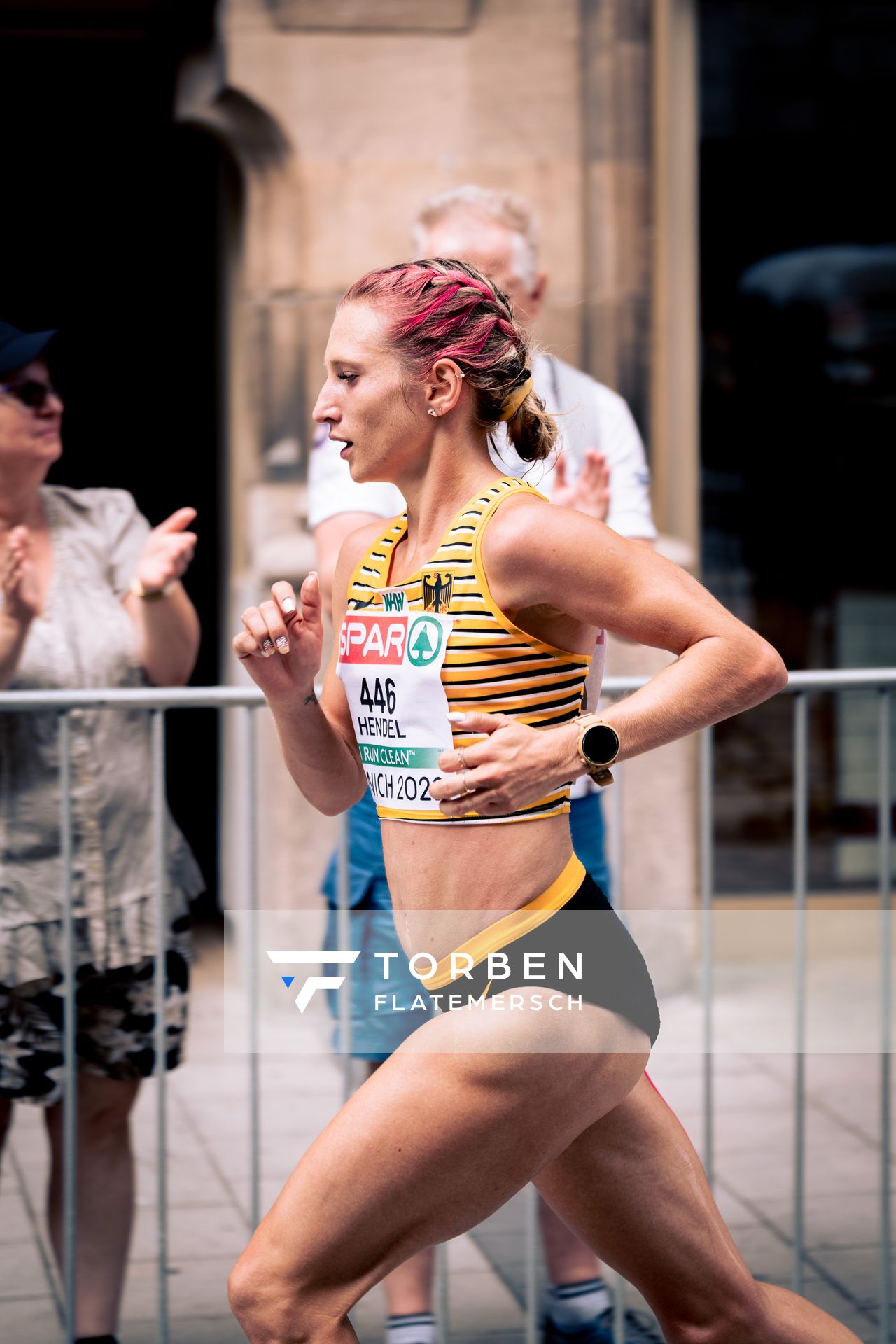 Kristina Hendel (GER); Marathon am 15.08.2022 bei den Leichtathletik-Europameisterschaften in Muenchen