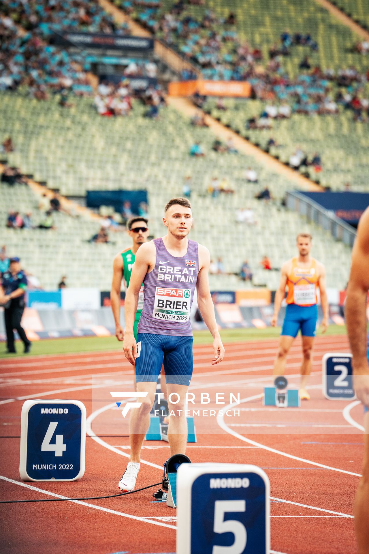 Joseph Brier (GBR) am 15.08.2022 bei den Leichtathletik-Europameisterschaften in Muenchen