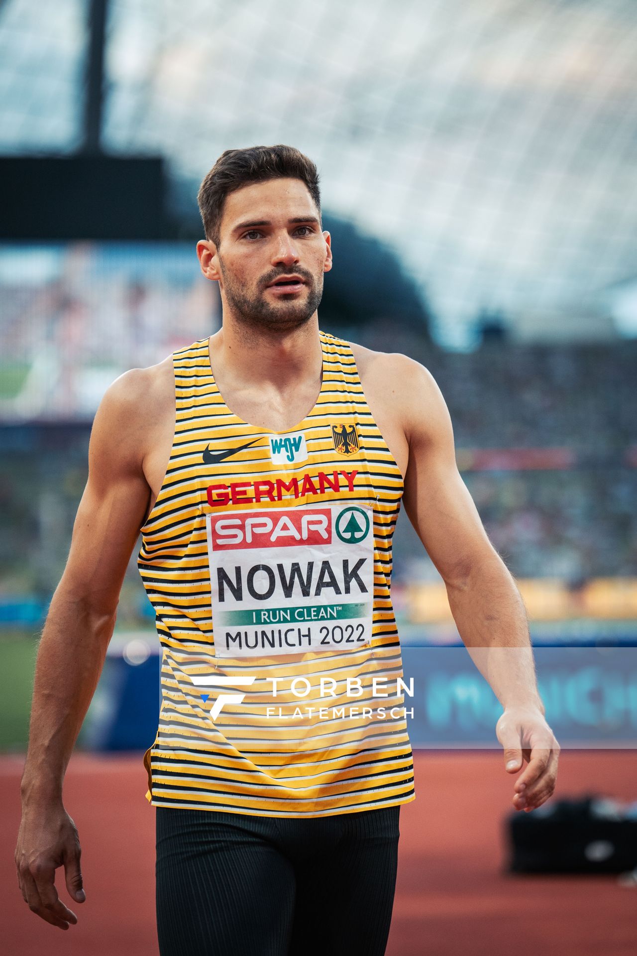 Tim Nowak (GER) am 15.08.2022 bei den Leichtathletik-Europameisterschaften in Muenchen