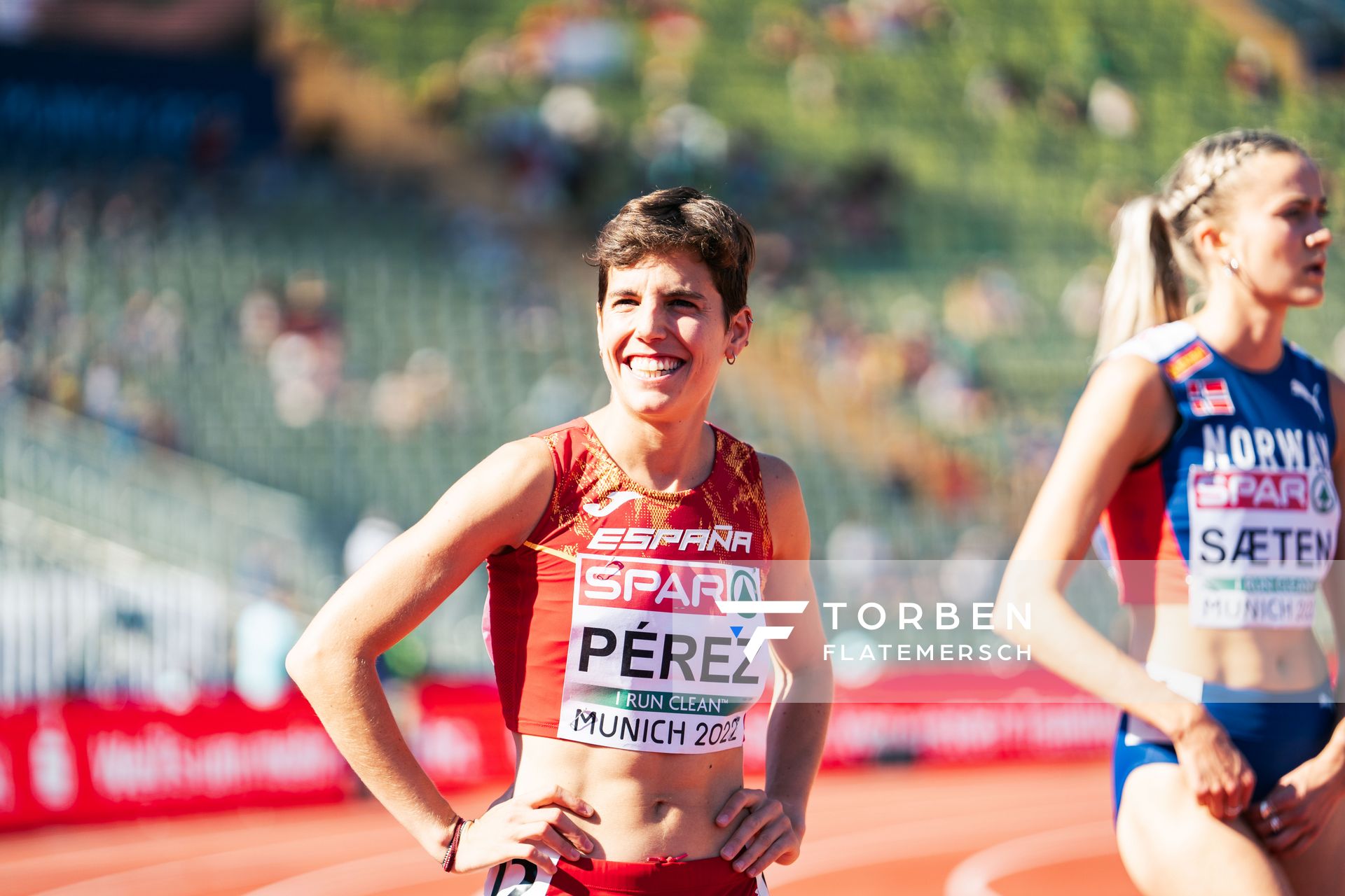 Marta Perez (ESP) am 16.08.2022 bei den Leichtathletik-Europameisterschaften in Muenchen