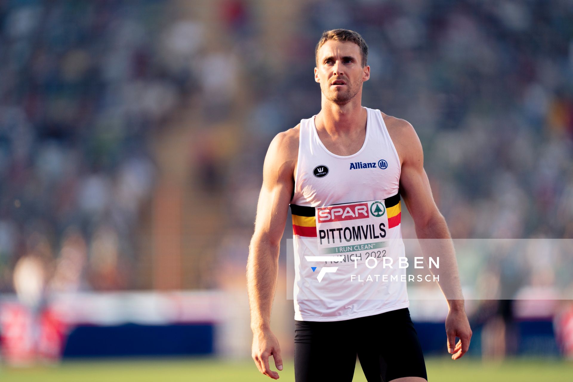 Niels Pittomvils (BEL) am 16.08.2022 bei den Leichtathletik-Europameisterschaften in Muenchen