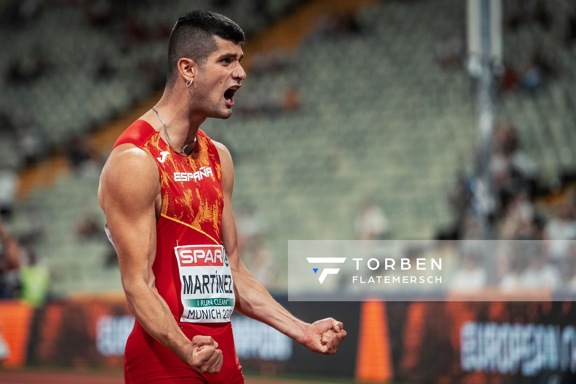 Asier Martinez (ESP) am 17.08.2022 bei den Leichtathletik-Europameisterschaften in Muenchen