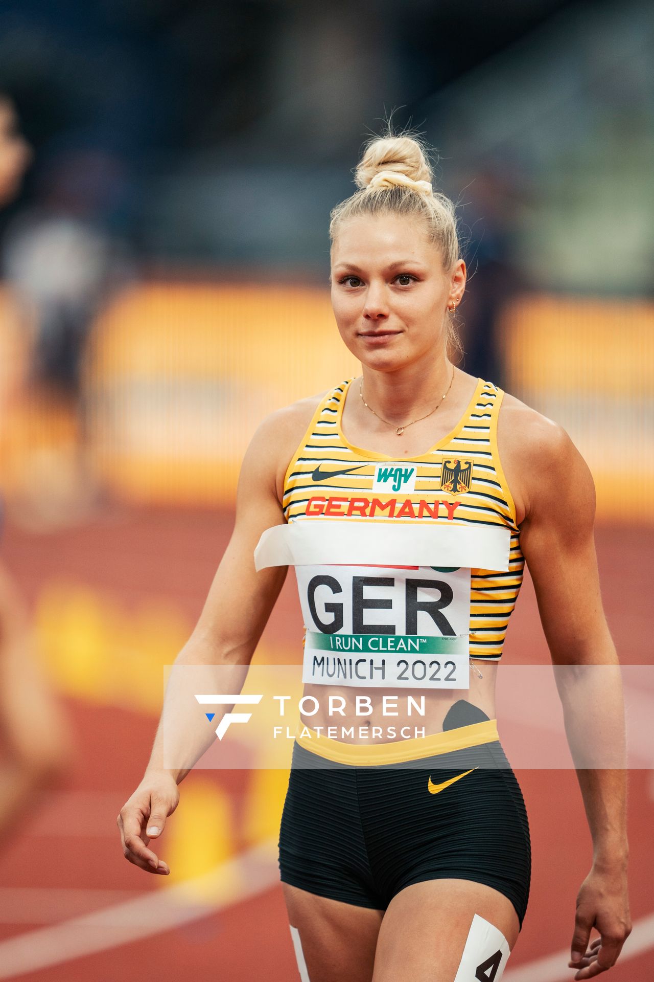 Lisa Mayer (GER) am 19.08.2022 bei den Leichtathletik-Europameisterschaften in Muenchen