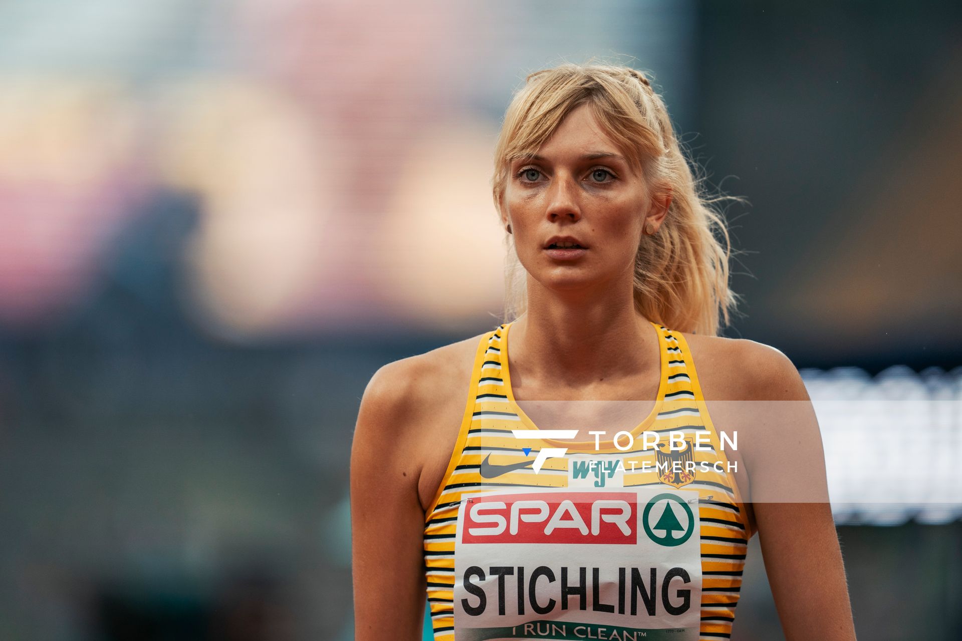 Bianca Stichling (GER) im Hochsprung am 19.08.2022 bei den Leichtathletik-Europameisterschaften in Muenchen