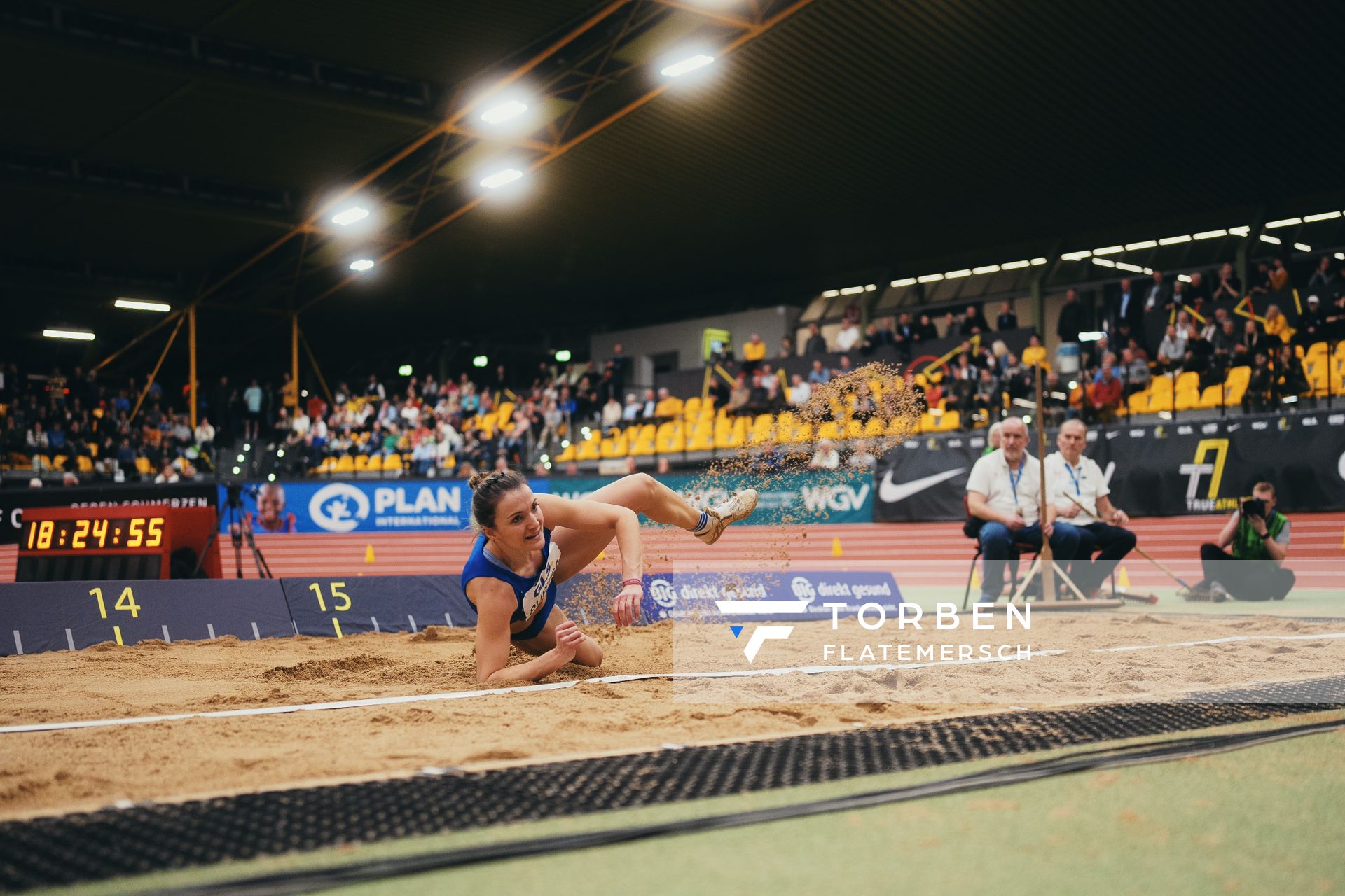 Maria Purtsa (LAC Erdgas Chemnitz)bei den Deutschen Leichtathletik-Hallenmeisterschaften am 18.02.2023 in der Helmut-Koernig-Halle in Dortmund