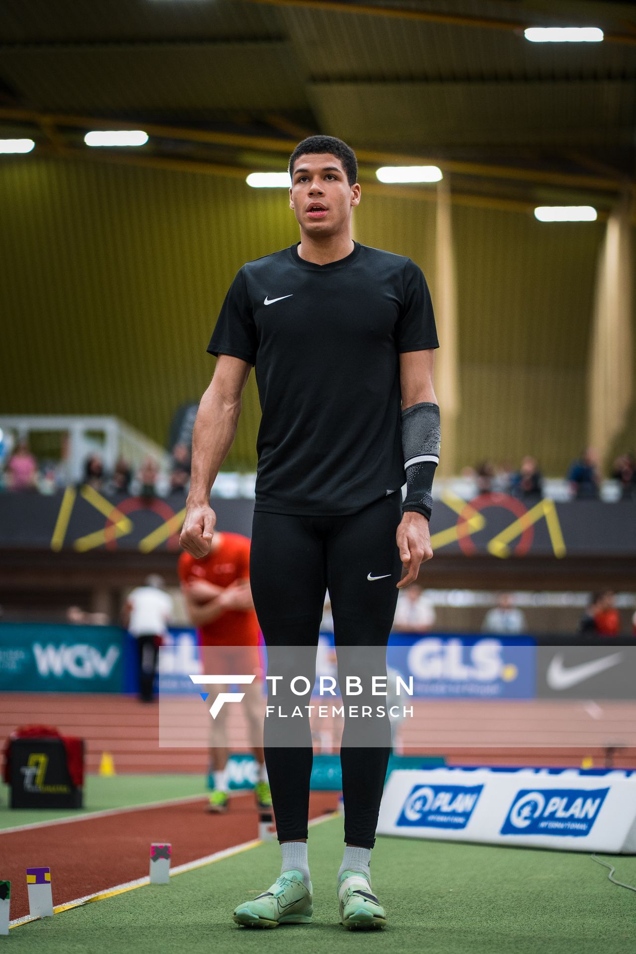 Malik Diakite (Hannover 96) bei den Deutschen Leichtathletik-Hallenmeisterschaften am 19.02.2023 in der Helmut-Koernig-Halle in Dortmund