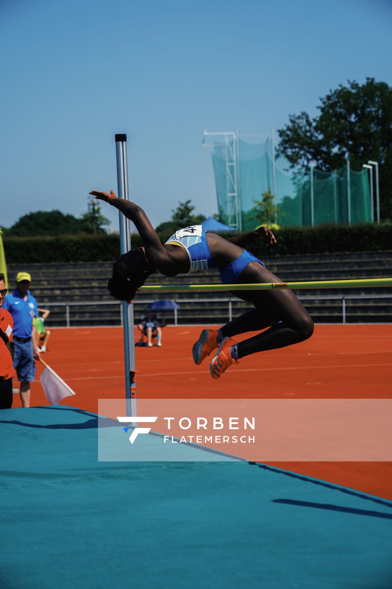 Bernice Amofa (VfL Stade) am 10.06.2023 waehrend den NLV + BLV U20/U16 Landesmeisterschaften im Stadion Berliner Ring in Verden