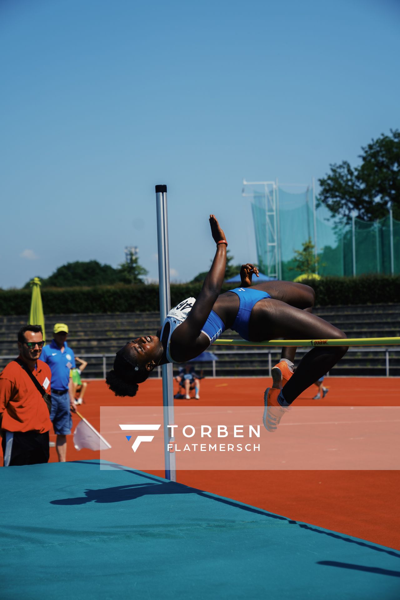 Bernice Amofa (VfL Stade) am 10.06.2023 waehrend den NLV + BLV U20/U16 Landesmeisterschaften im Stadion Berliner Ring in Verden