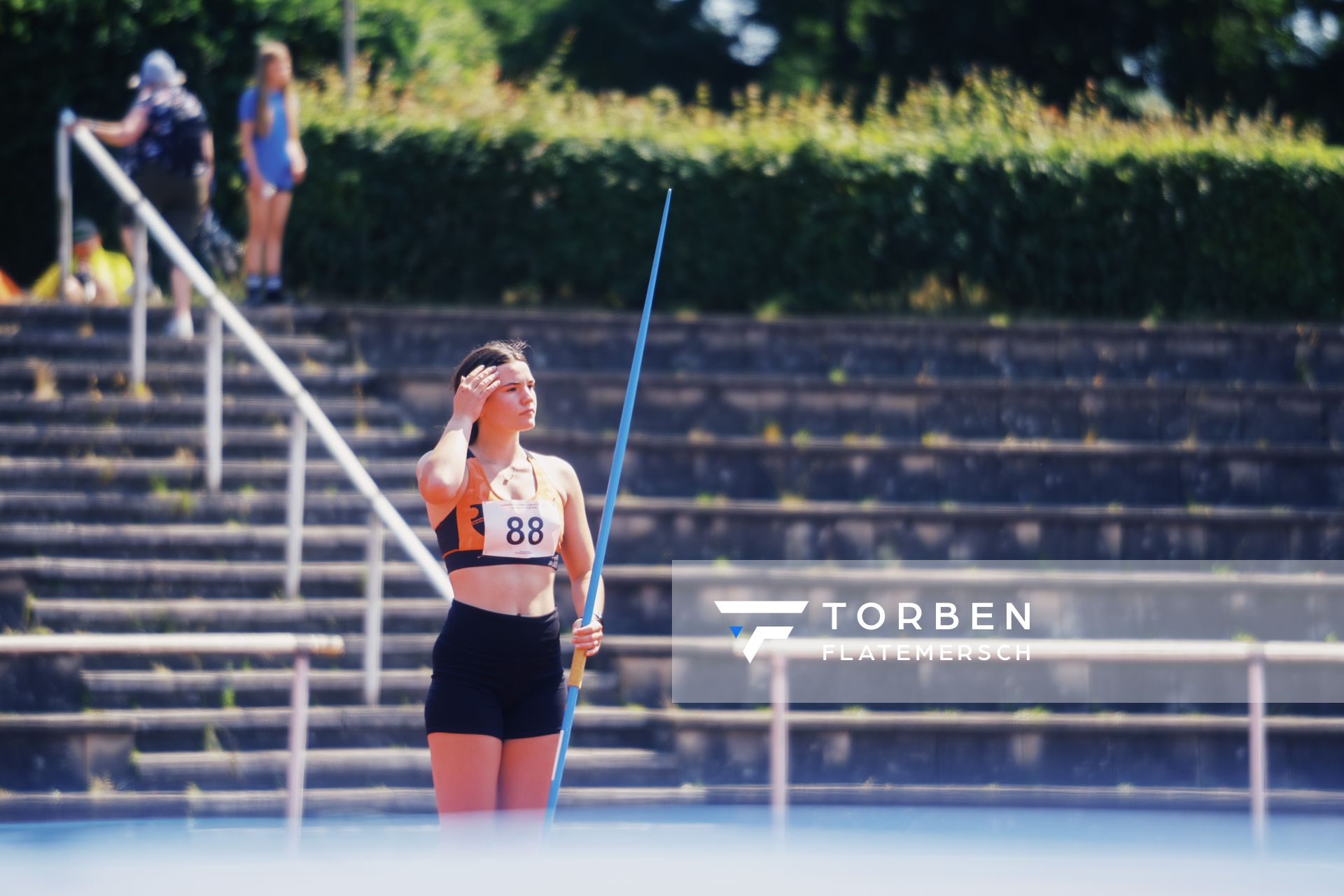 Madita Thomas (SG Bredenbeck-Holtensen) am 10.06.2023 waehrend den NLV + BLV U20/U16 Landesmeisterschaften im Stadion Berliner Ring in Verden