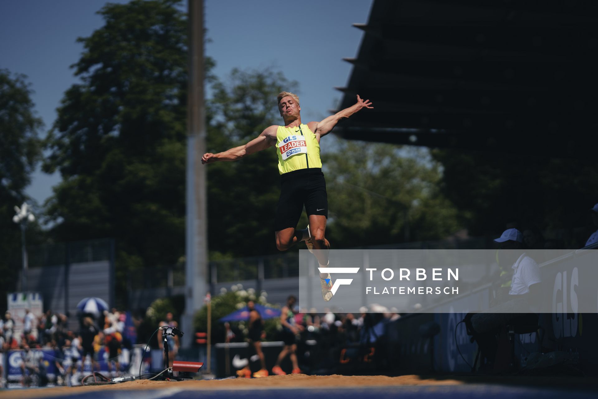 Sven Jansons (NED Niederlande) im Weitsprung am 17.06.2023 beim Stadtwerke Ratingen Mehrkampf-Meeting im Stadion am Stadionring in Ratingen