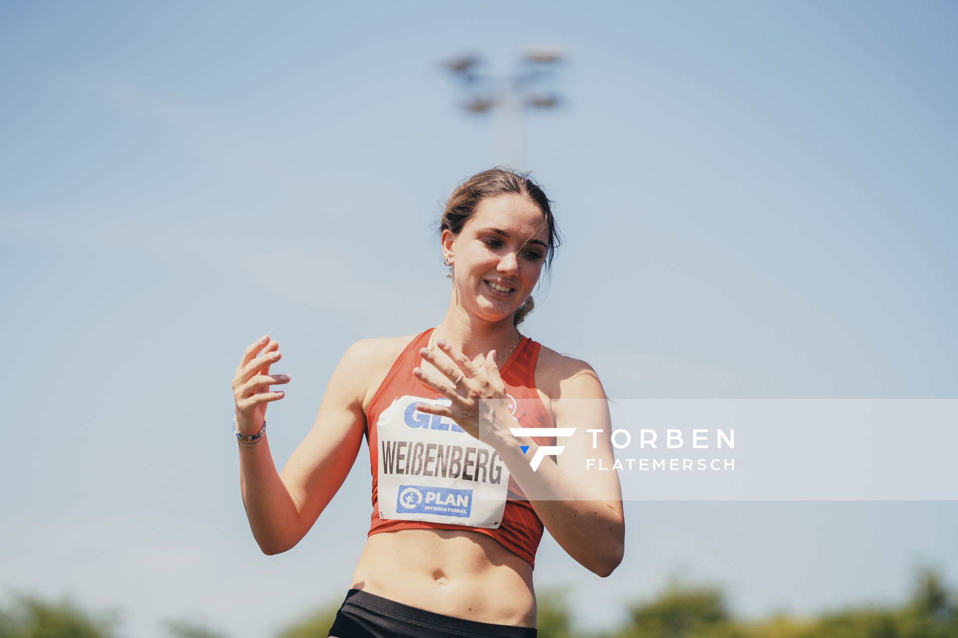 Sophie Weißenberg (GER/TSV Bayer 04 Leverkusen) im Hochsprung am 17.06.2023 beim Stadtwerke Ratingen Mehrkampf-Meeting im Stadion am Stadionring in Ratingen