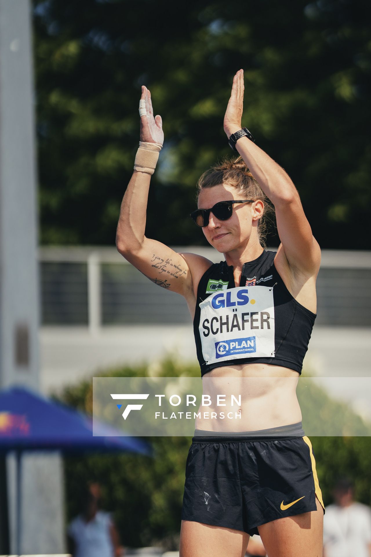 Carolin Schaefer (GER/Eintracht Frankfurt) am 17.06.2023 beim Stadtwerke Ratingen Mehrkampf-Meeting im Stadion am Stadionring in Ratingen