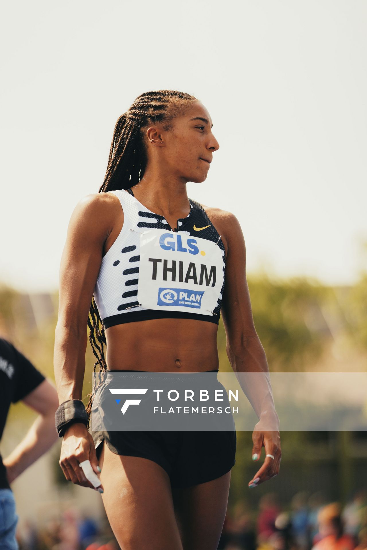 Nafissatou Thiam (BEL/Belgien) beim Kugelstoßen am 17.06.2023 beim Stadtwerke Ratingen Mehrkampf-Meeting im Stadion am Stadionring in Ratingen