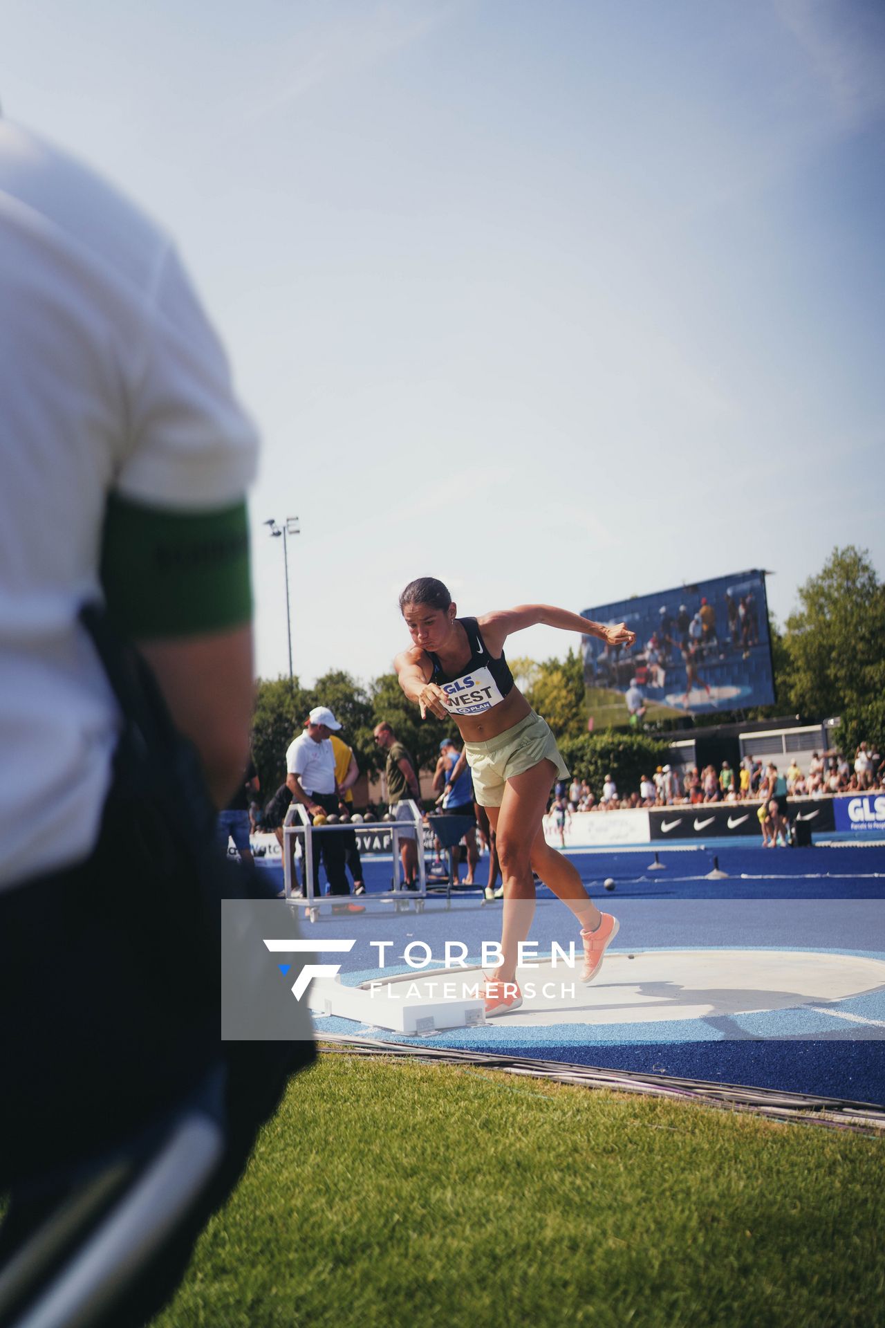 Tori West (AUS/Australien) am 17.06.2023 beim Stadtwerke Ratingen Mehrkampf-Meeting im Stadion am Stadionring in Ratingen