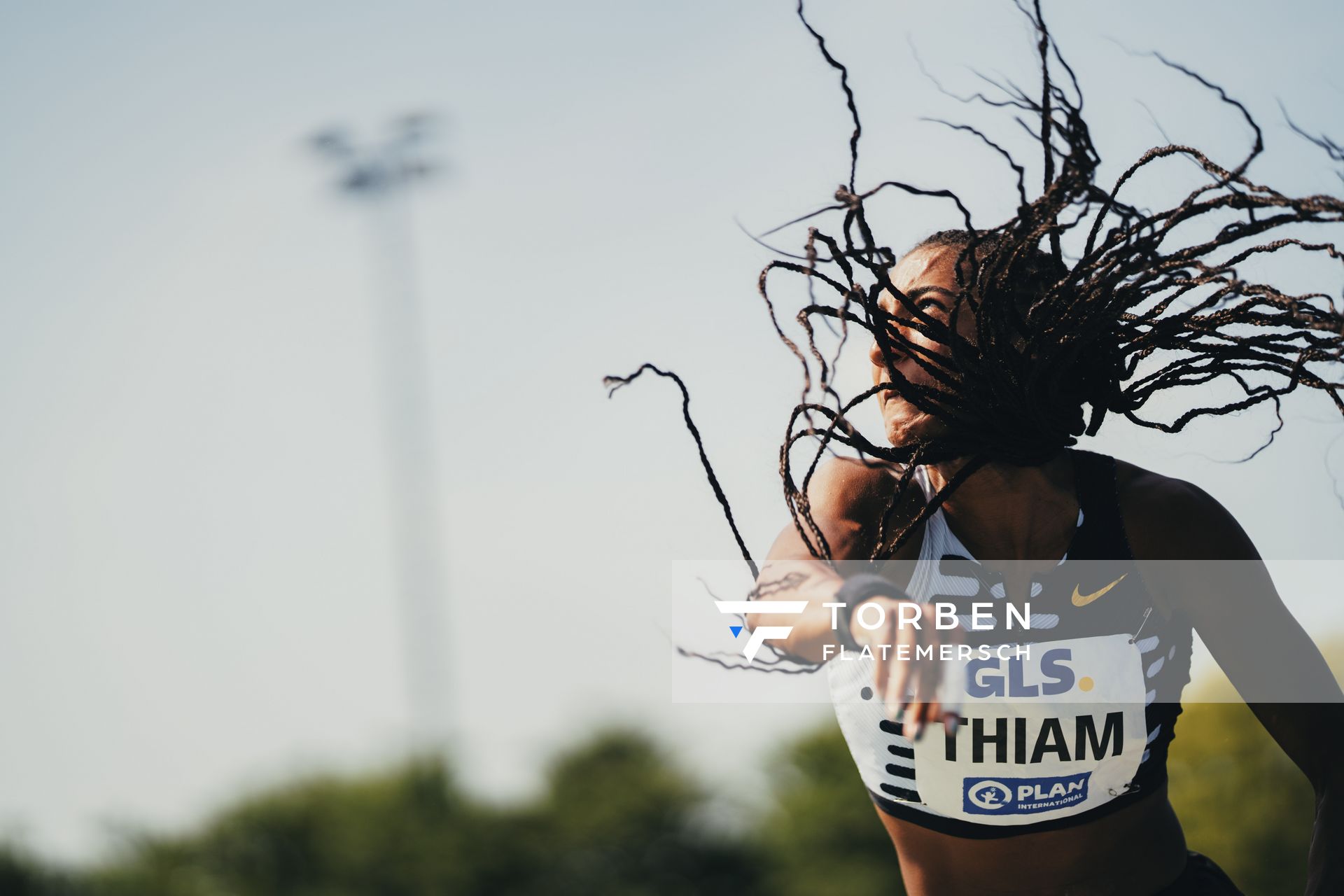 Nafissatou Thiam (BEL/Belgien) beim Kugelstoßen am 17.06.2023 beim Stadtwerke Ratingen Mehrkampf-Meeting im Stadion am Stadionring in Ratingen