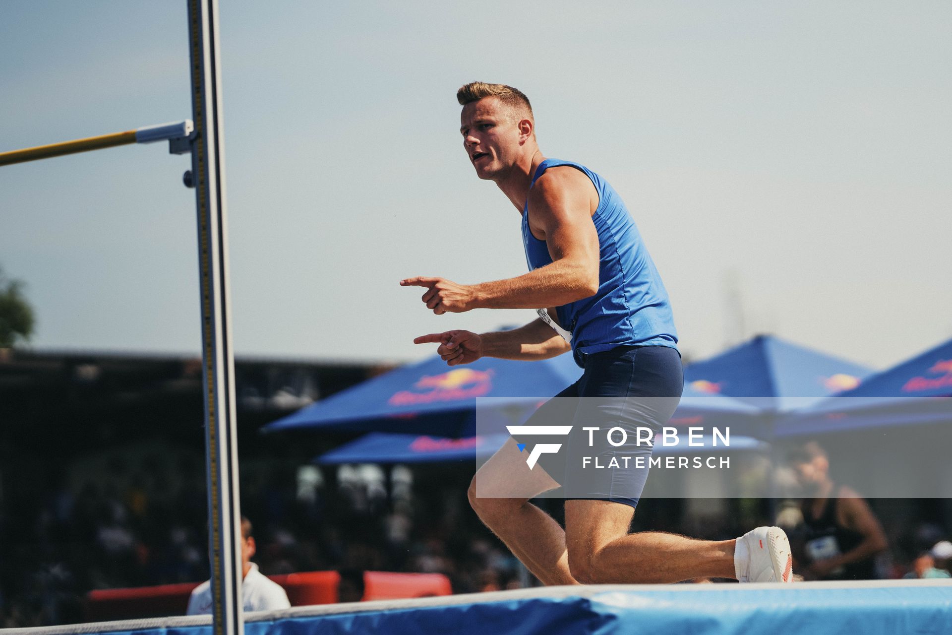 Nico Beckers (GER/LAV Bayer Uerd./Dormagen) im Hochsprung am 17.06.2023 beim Stadtwerke Ratingen Mehrkampf-Meeting im Stadion am Stadionring in Ratingen