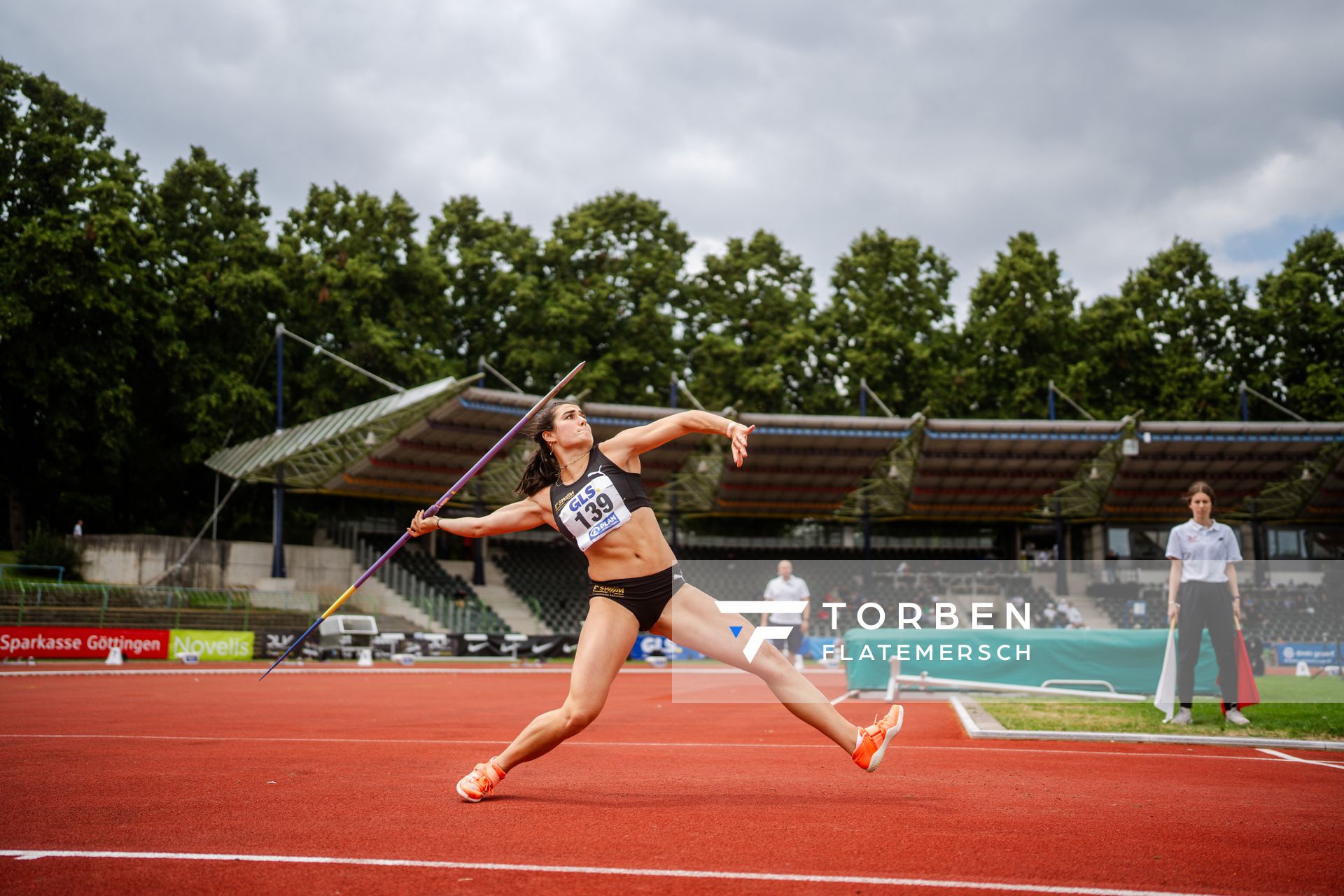 Luisa Tremel (LG Stadtwerke Muenchen) im Speerwurf am 02.07.2023 waehrend den deutschen U23 Leichtathletik-Meisterschaften im Jahnstadion in Göttingen