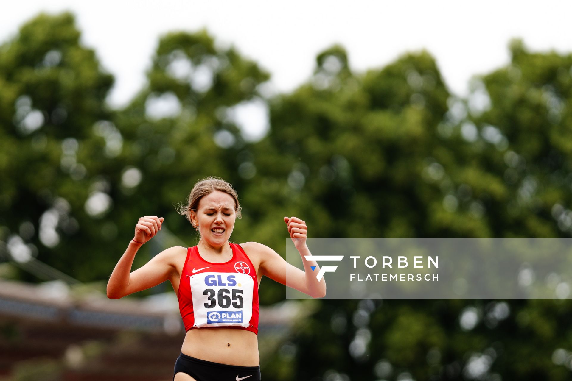 Annasophie Drees (TSV Bayer 04 Leverkusen) am 02.07.2023 waehrend den deutschen U23 Leichtathletik-Meisterschaften im Jahnstadion in Göttingen