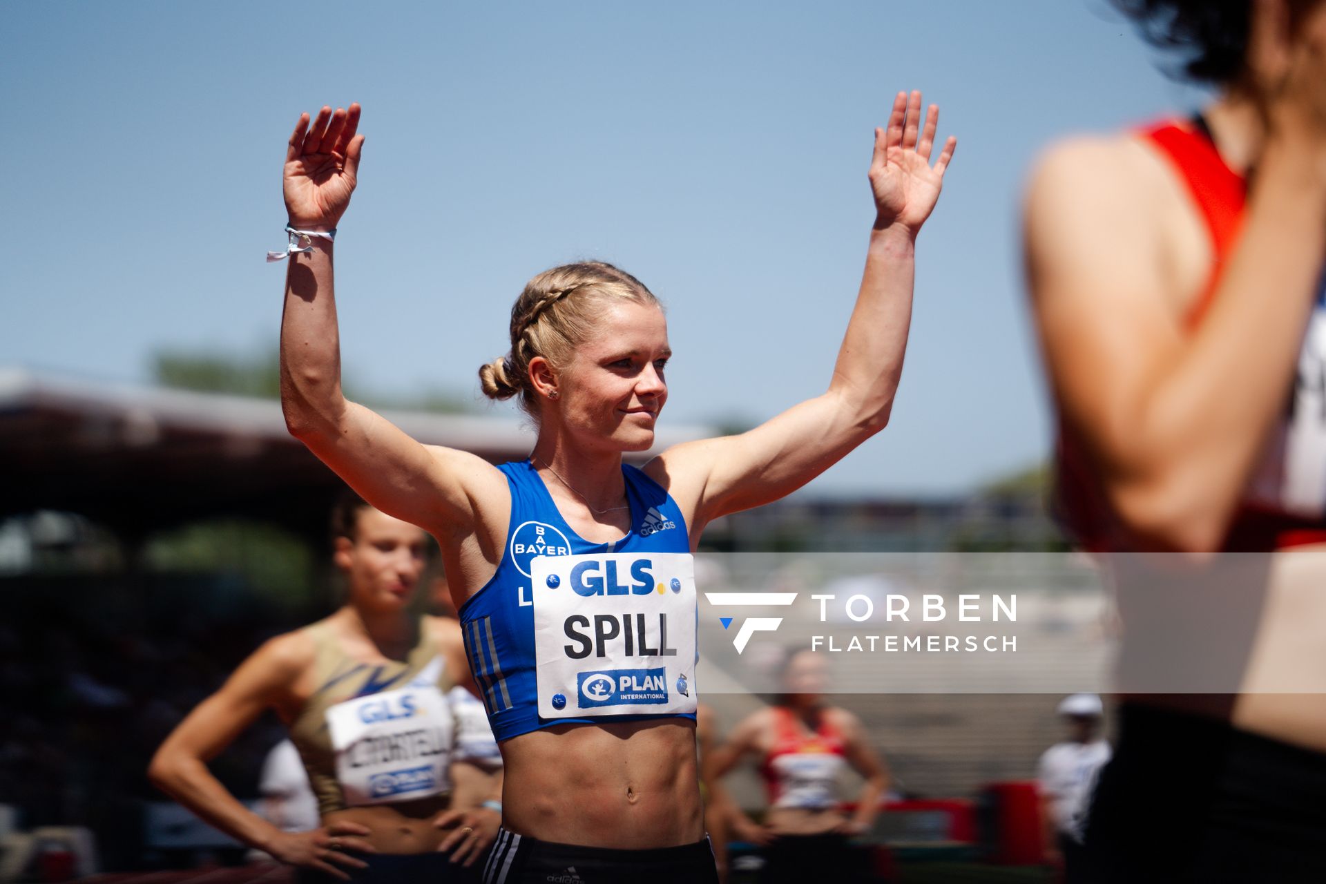 Tanja Spill (LAV Bayer Uerdingen/Dormagen) während der 113. Deutschen Leichtathletik-Meisterschaften am 08.07.2023 im Auestadion in Kassel