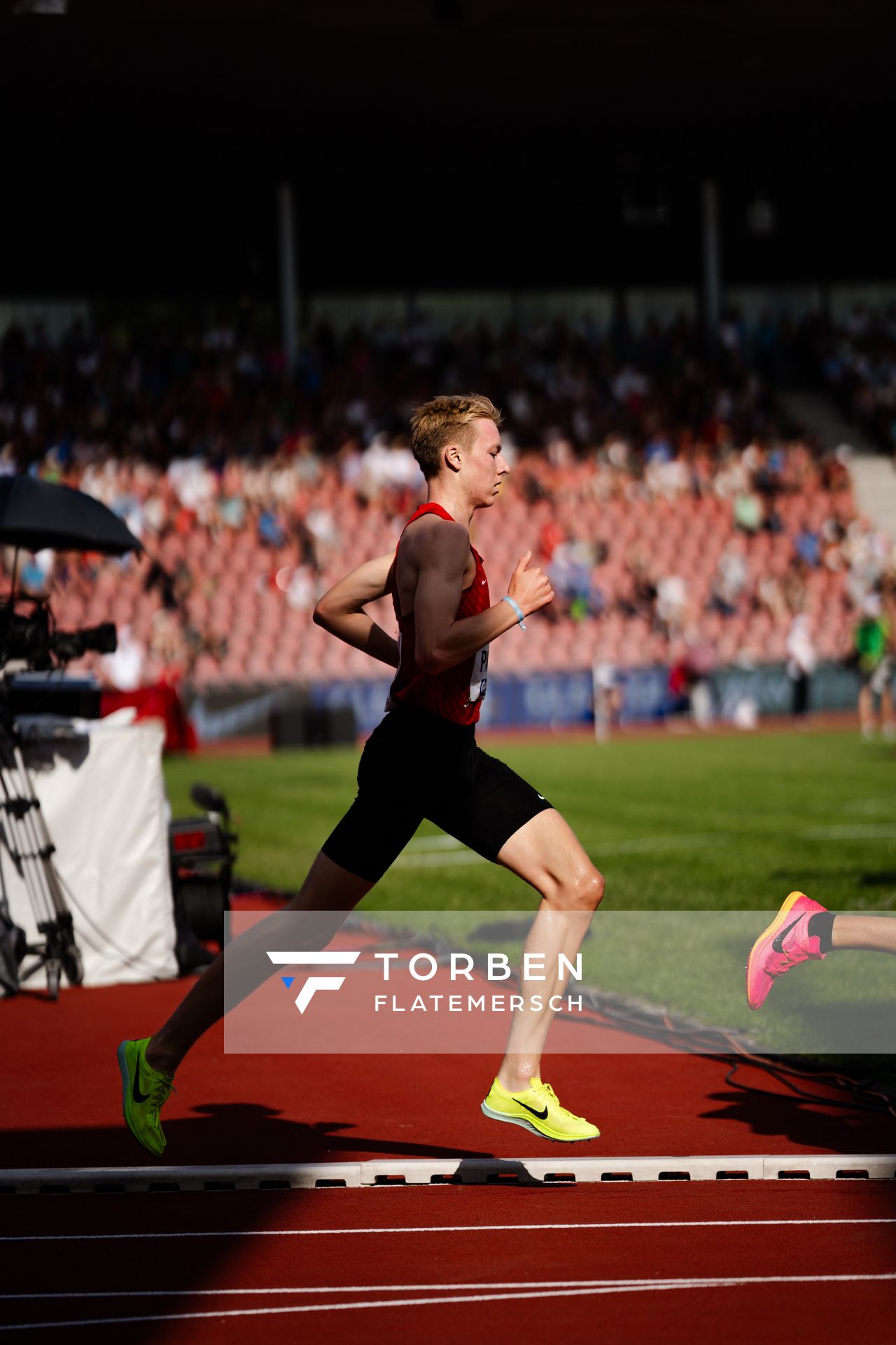 Jonas Patri (TSV Bayer 04 Leverkusen) während der 113. Deutschen Leichtathletik-Meisterschaften am 08.07.2023 im Auestadion in Kassel