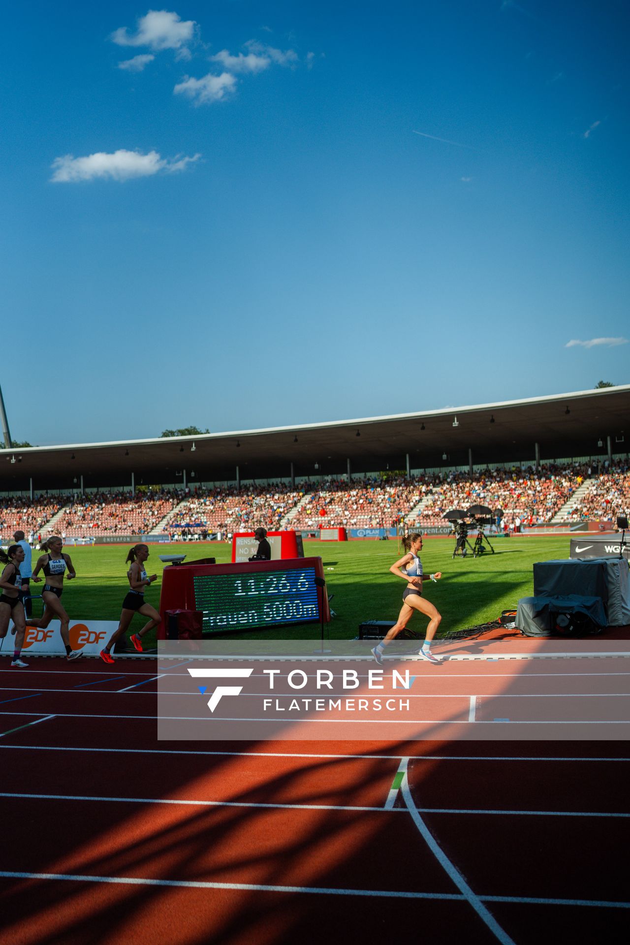 Svenja Ojstersek (LG TELIS FINANZ Regensburg) während der 113. Deutschen Leichtathletik-Meisterschaften am 08.07.2023 im Auestadion in Kassel