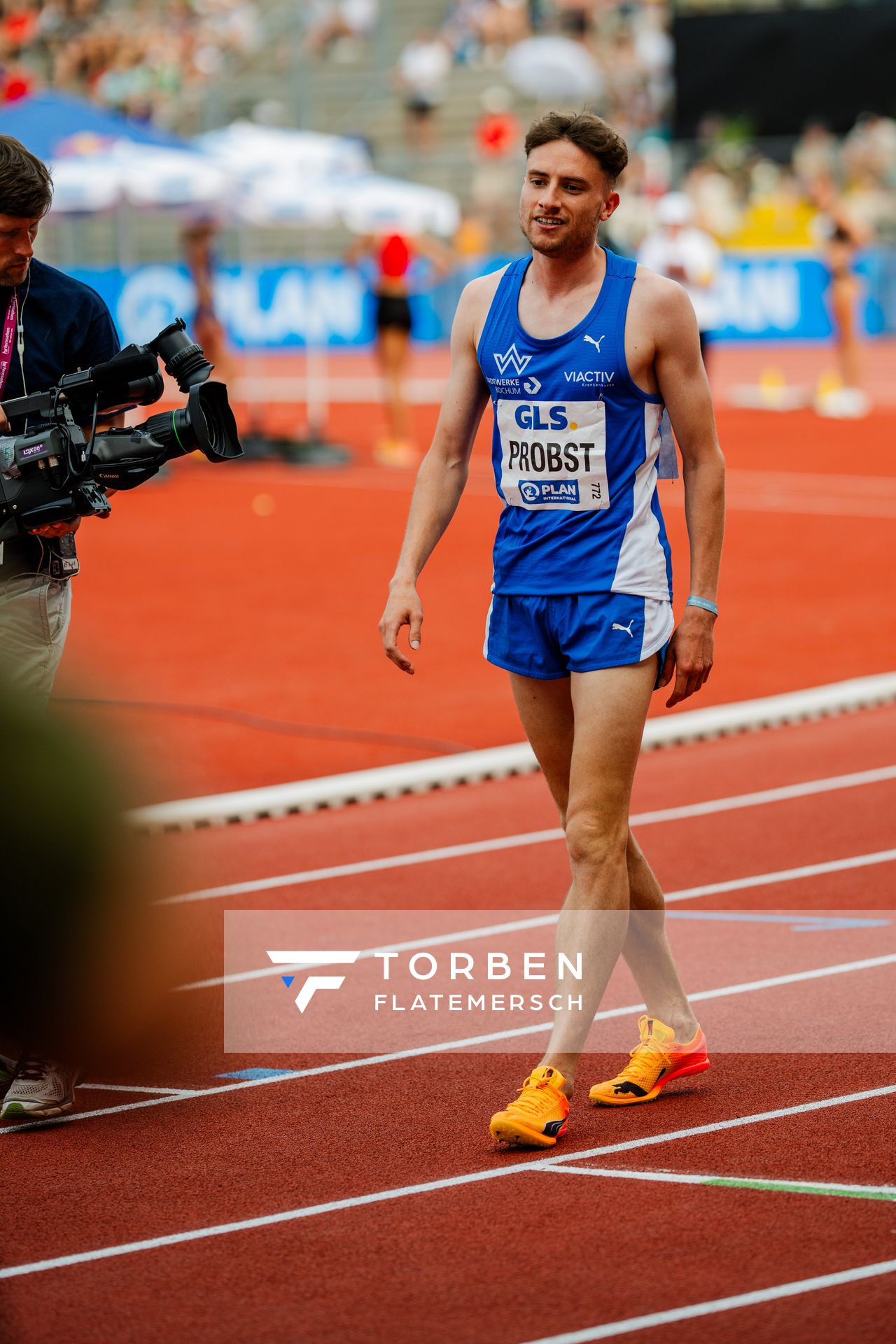 Marius Probst (TV Wattenscheid 01) während der 113. Deutschen Leichtathletik-Meisterschaften am 09.07.2023 im Auestadion in Kassel