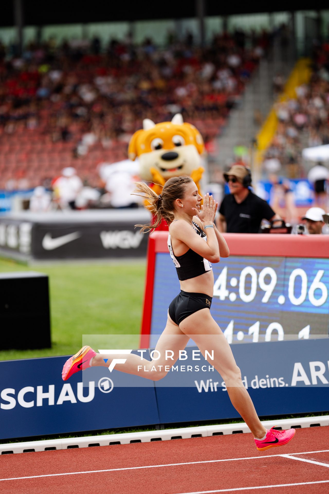 Katharina Trost (LG Stadtwerke Muenchen) während der 113. Deutschen Leichtathletik-Meisterschaften am 09.07.2023 im Auestadion in Kassel