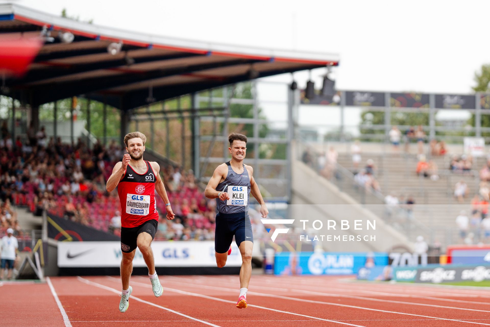 Fabian Dammermann (LG Osnabrueck) während der 113. Deutschen Leichtathletik-Meisterschaften am 09.07.2023 im Auestadion in Kassel